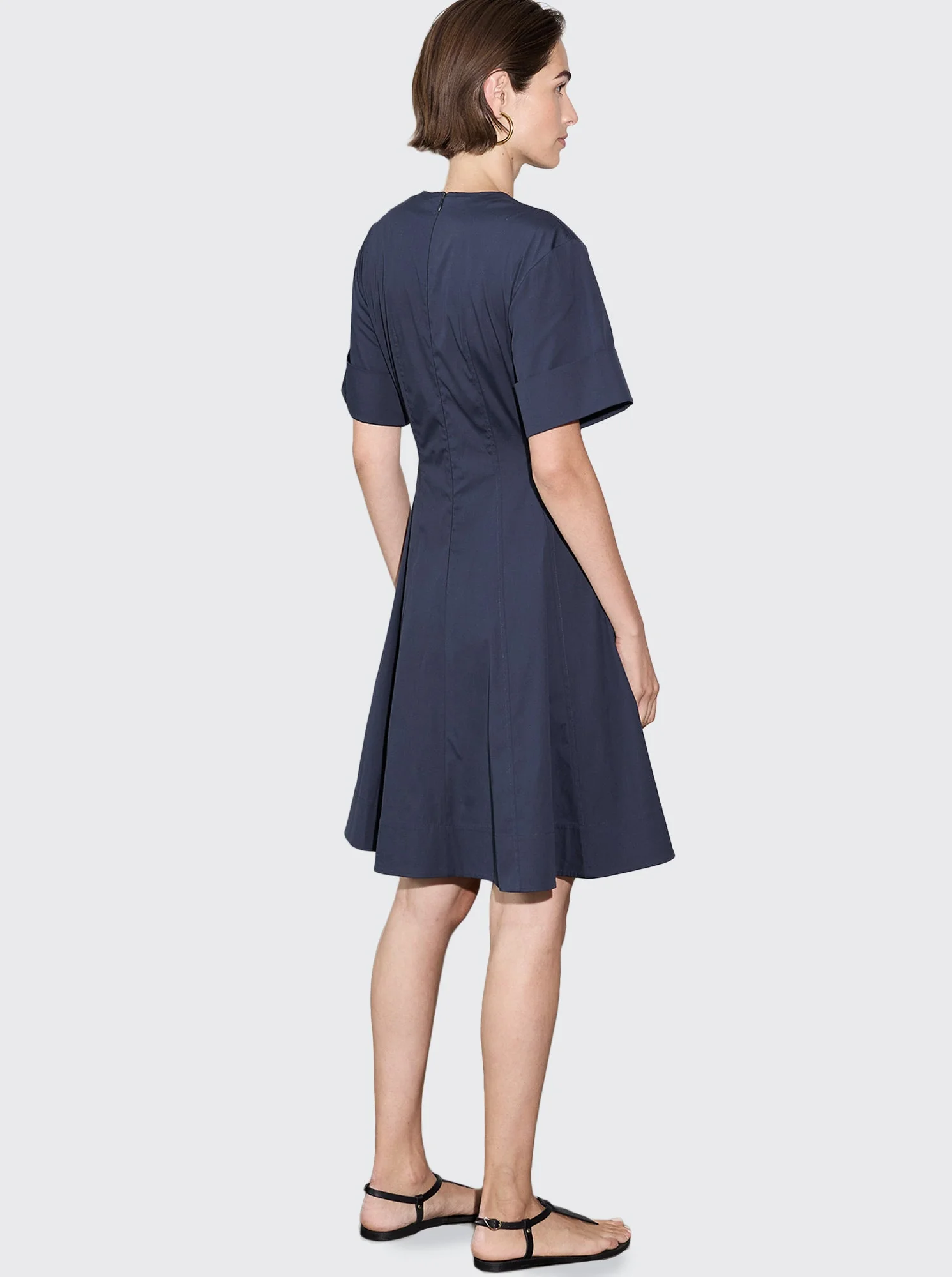 Sora Flared Dress | Navy - Image 4