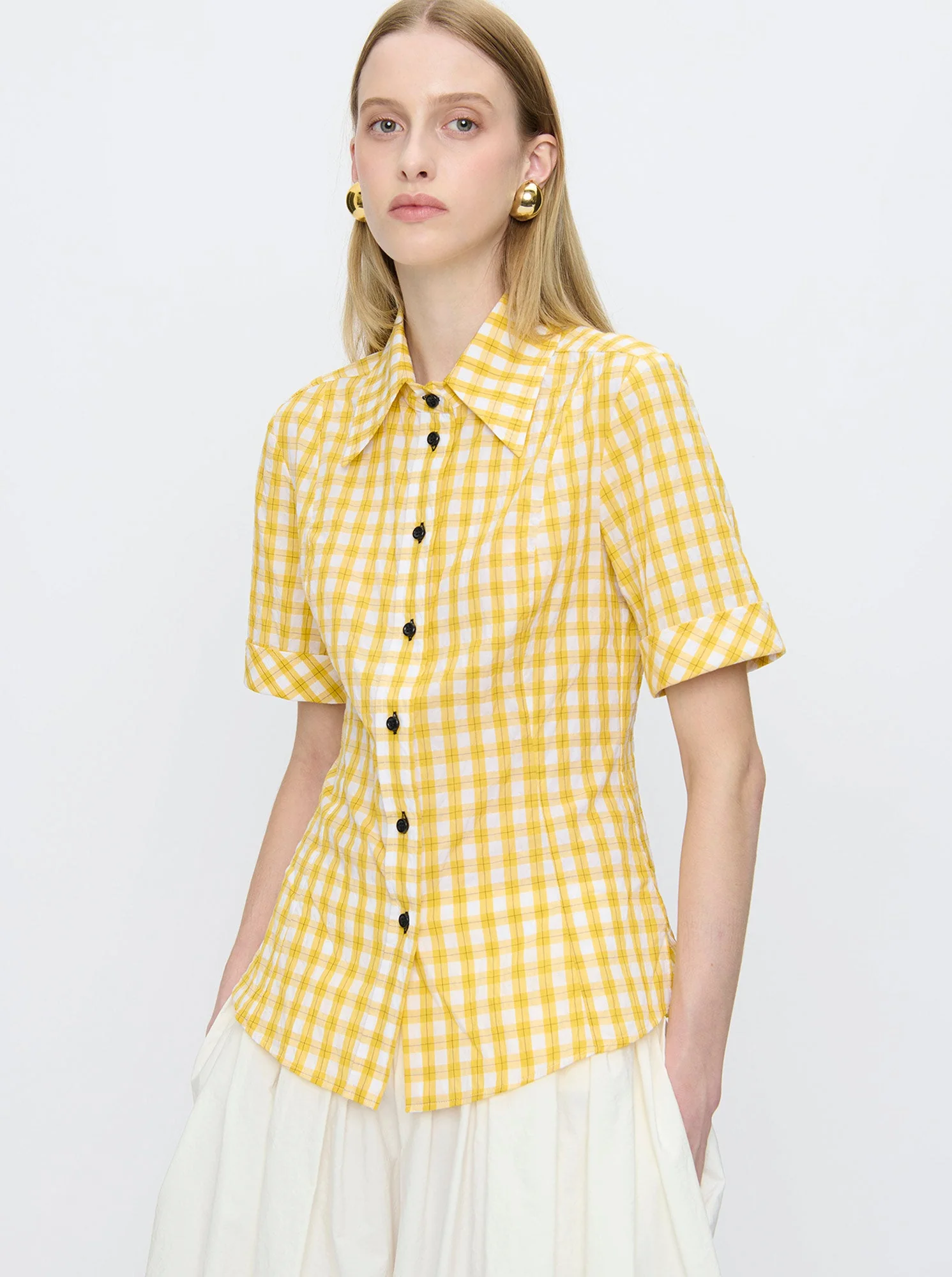 Sunny Slim Shirt | Yellow - Image 3
