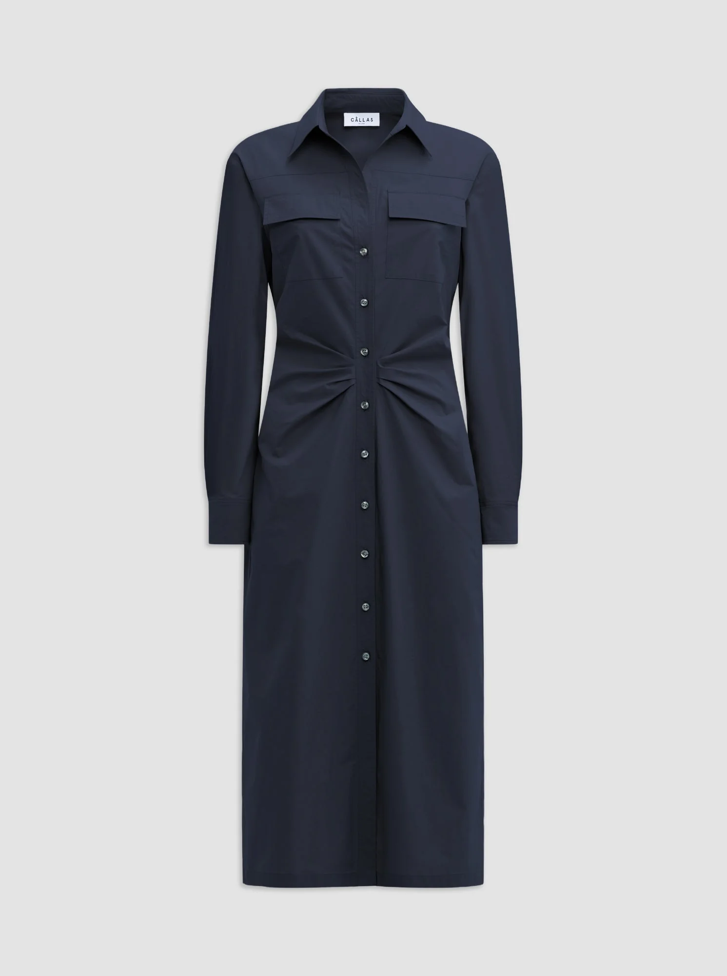 Tangiers Long Shirt Dress | Navy - Image 2