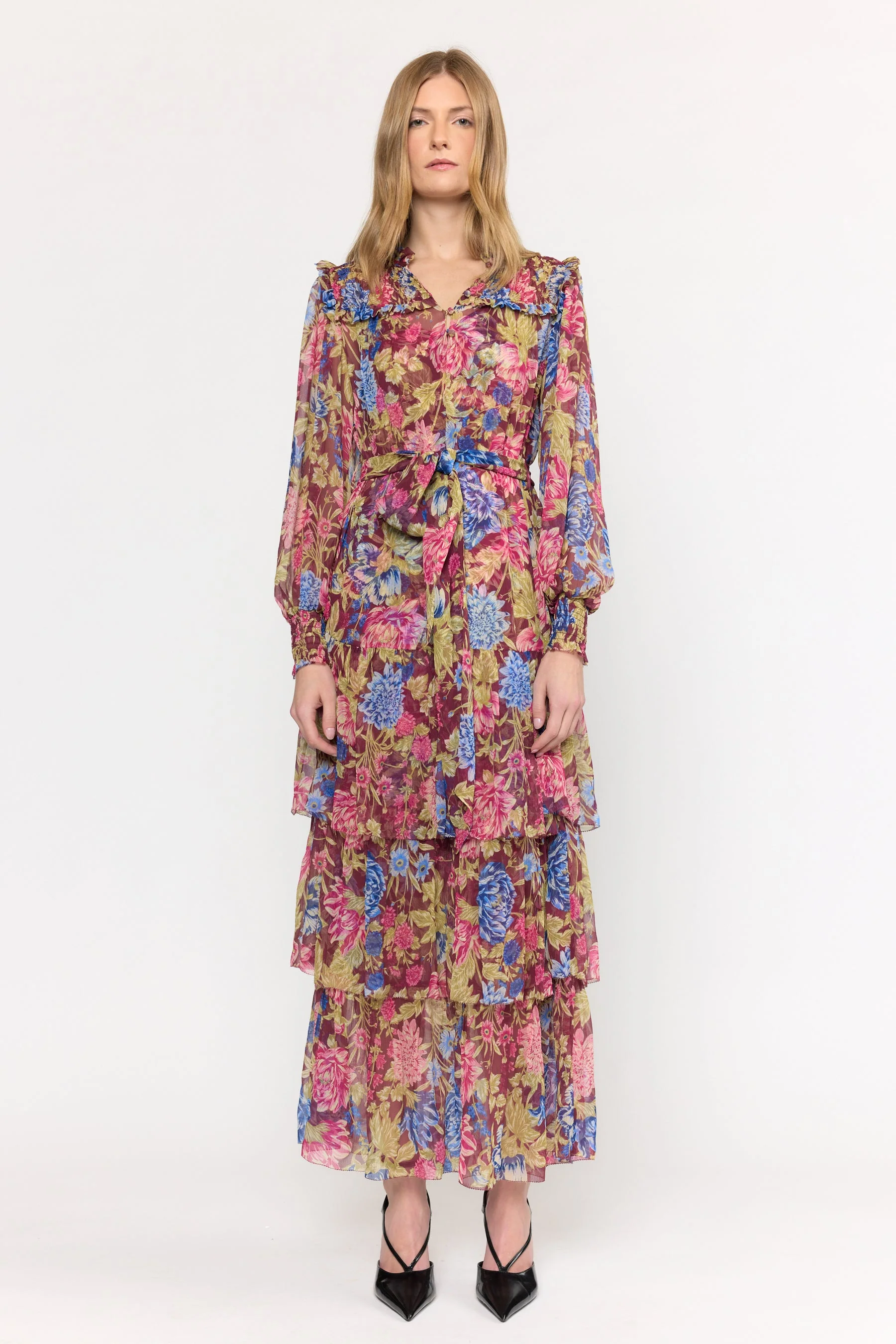 Ana Dress | Carmine Floral - Image 3
