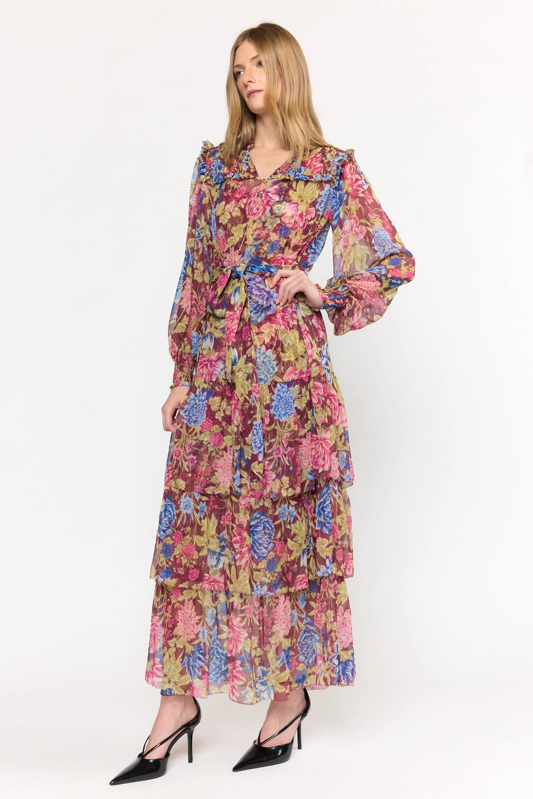 Ana Dress | Carmine Floral - Image 5