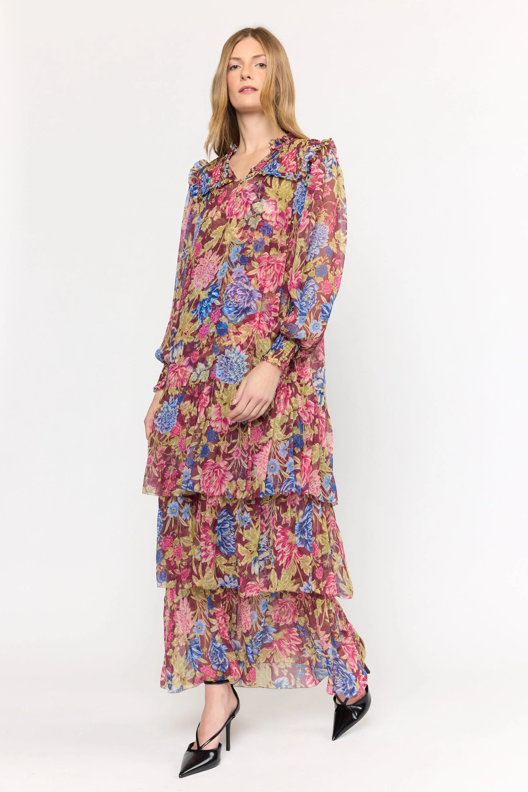 Ana Dress | Carmine Floral - Image 7