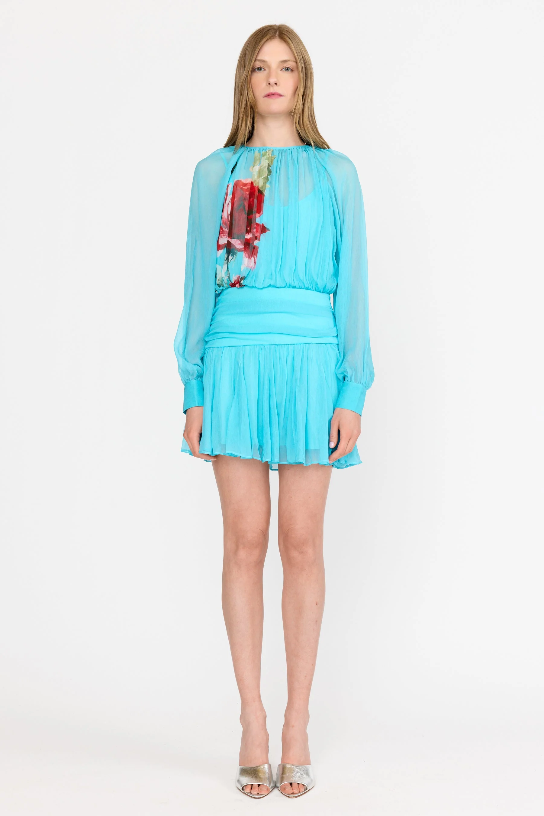 Billie Dress | Turquoise Rose - Image 3
