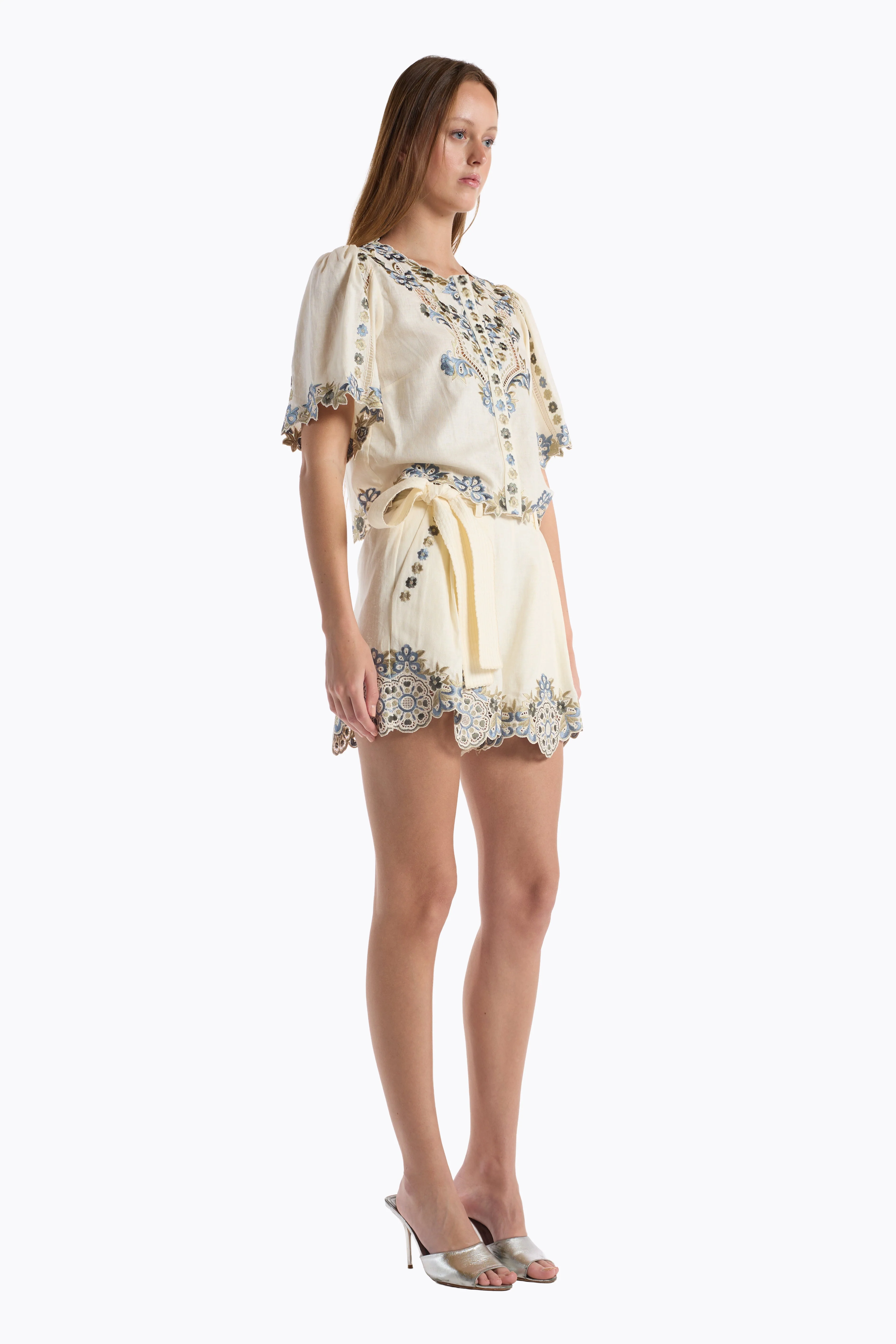 Charlize Short | Ivory Ginkgo - Image 3