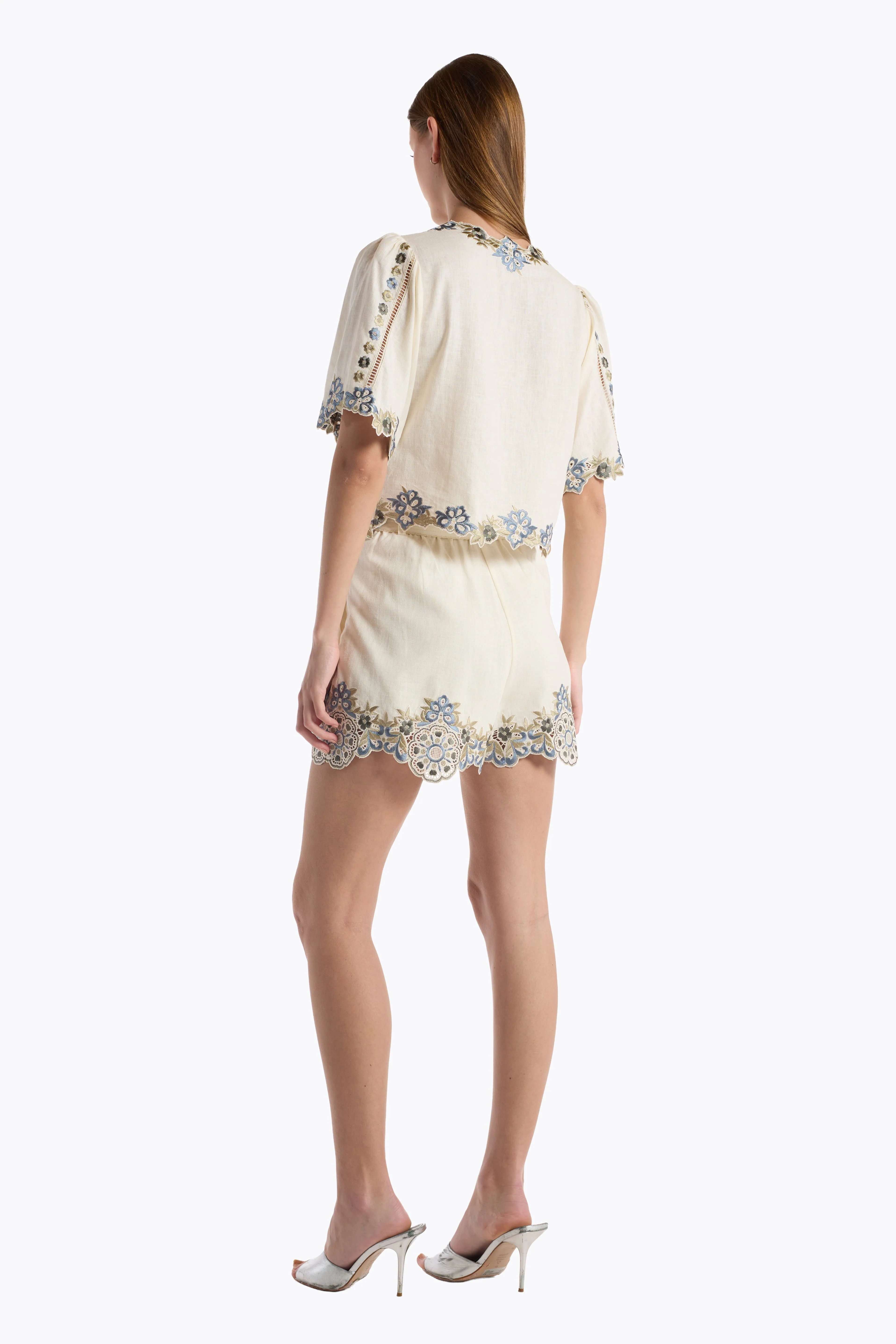 Charlize Short | Ivory Ginkgo - Image 4