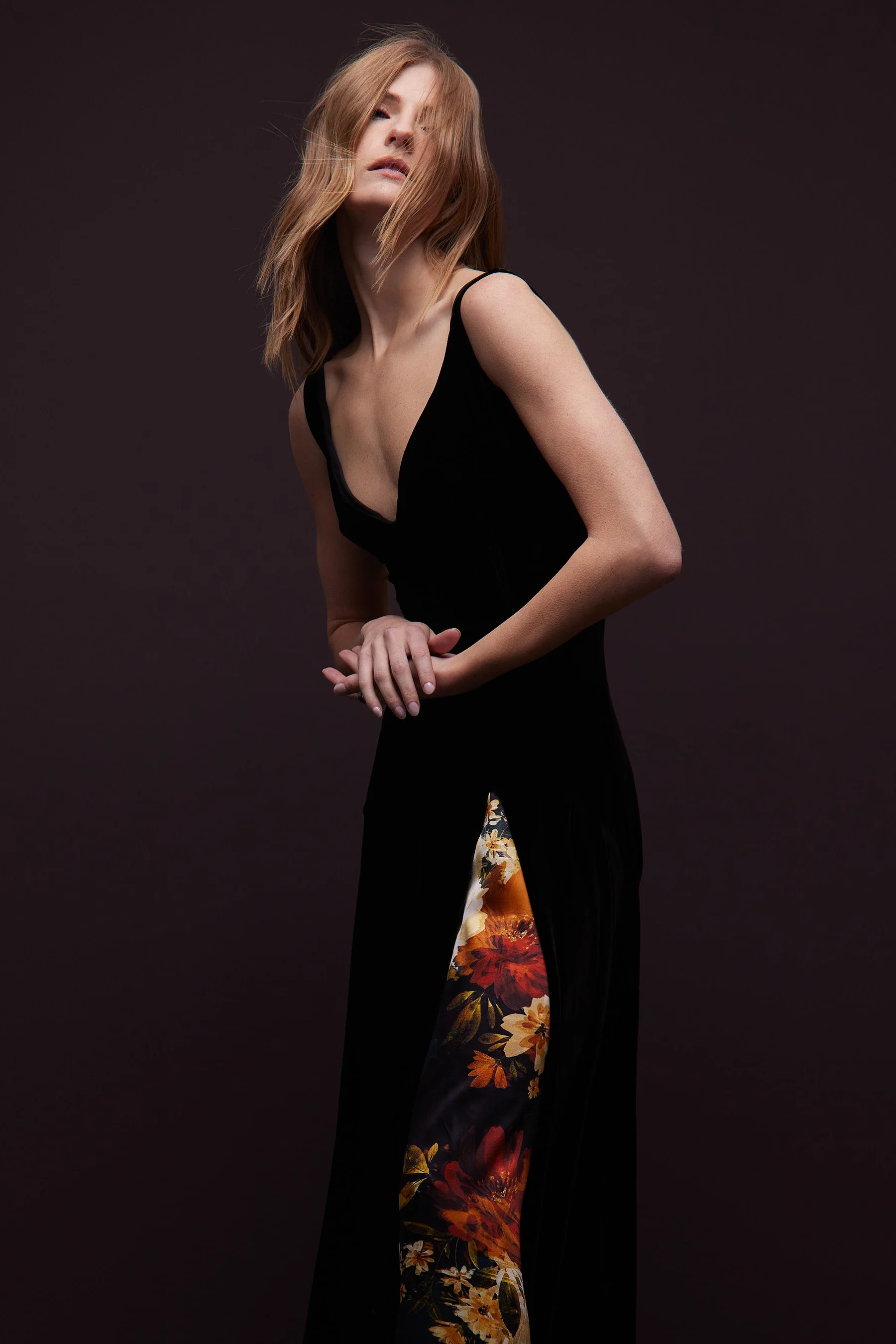 Estrada Dress | Black / Amber Glow