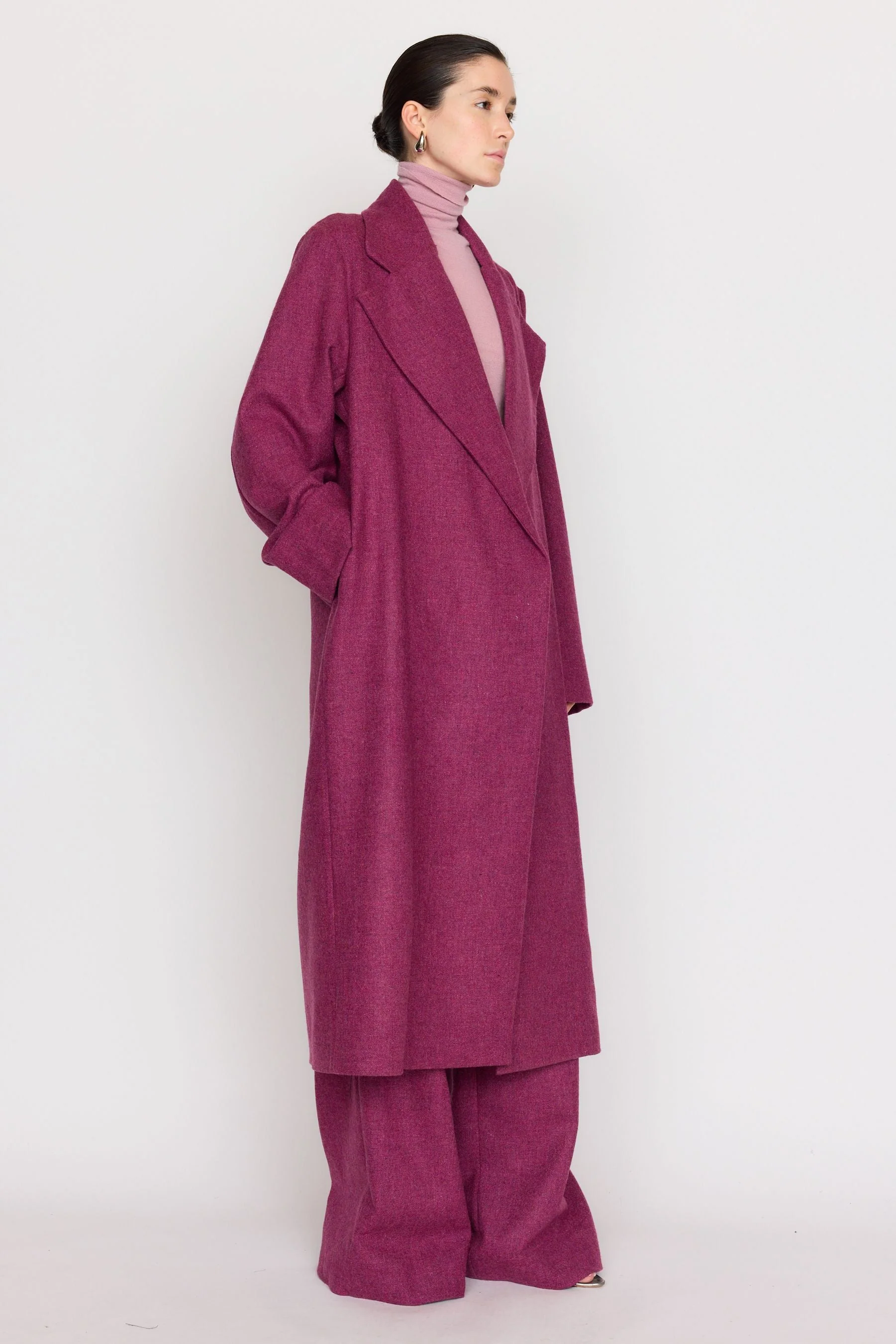 Josephine Coat | Pink Tweed - Image 3