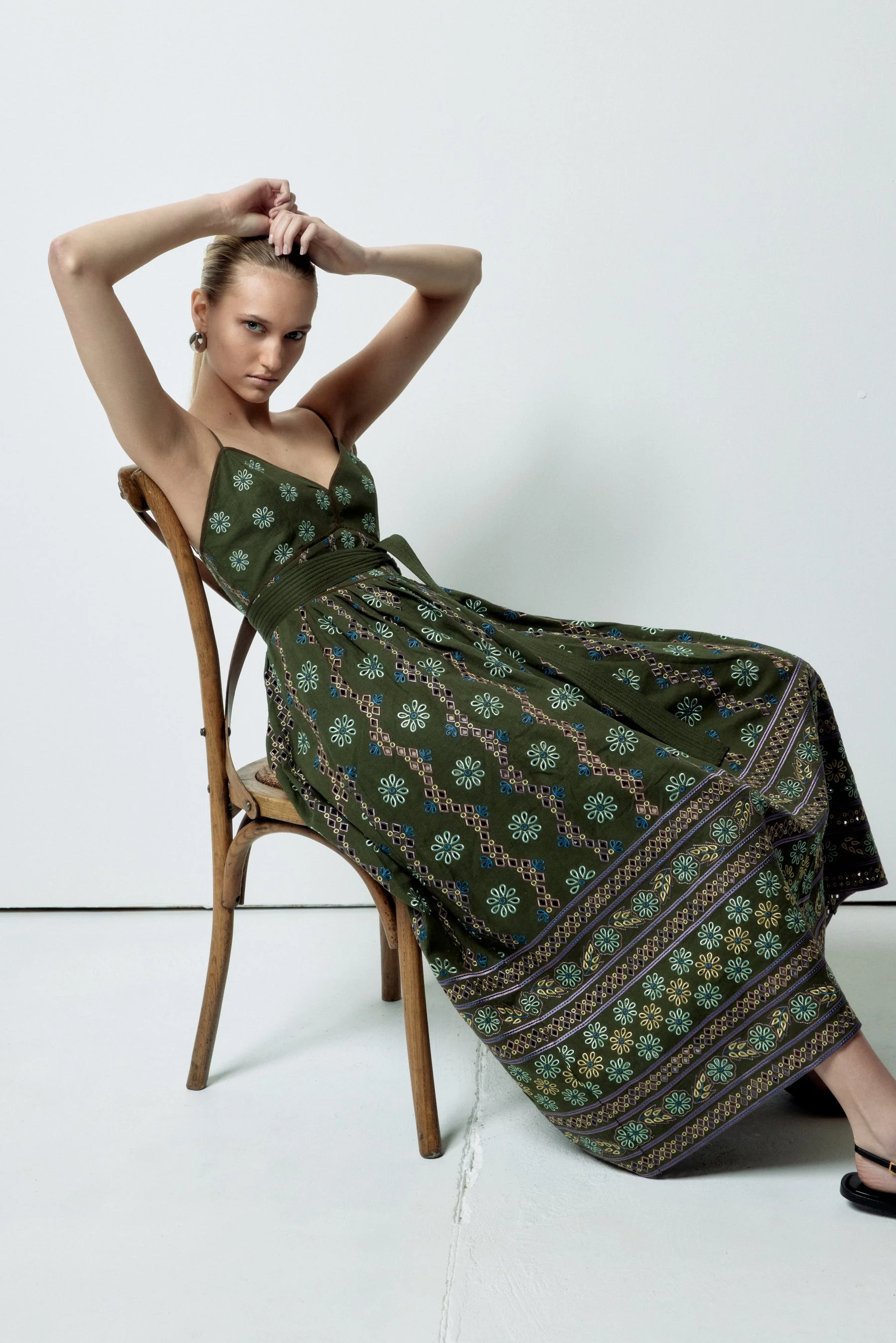 Laurel Dress | Capri Olive - Image 4