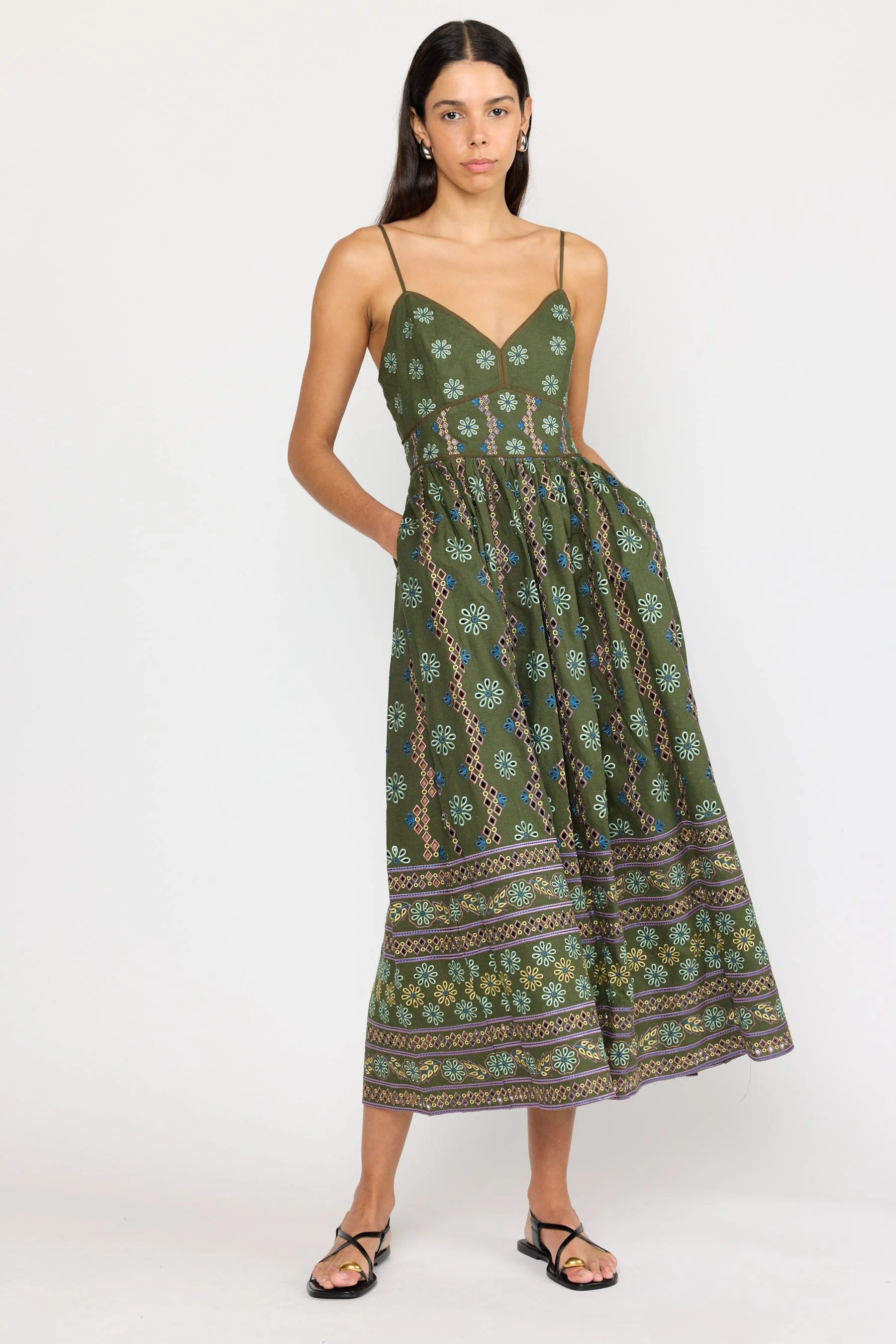 Laurel Dress | Capri Olive - Image 9