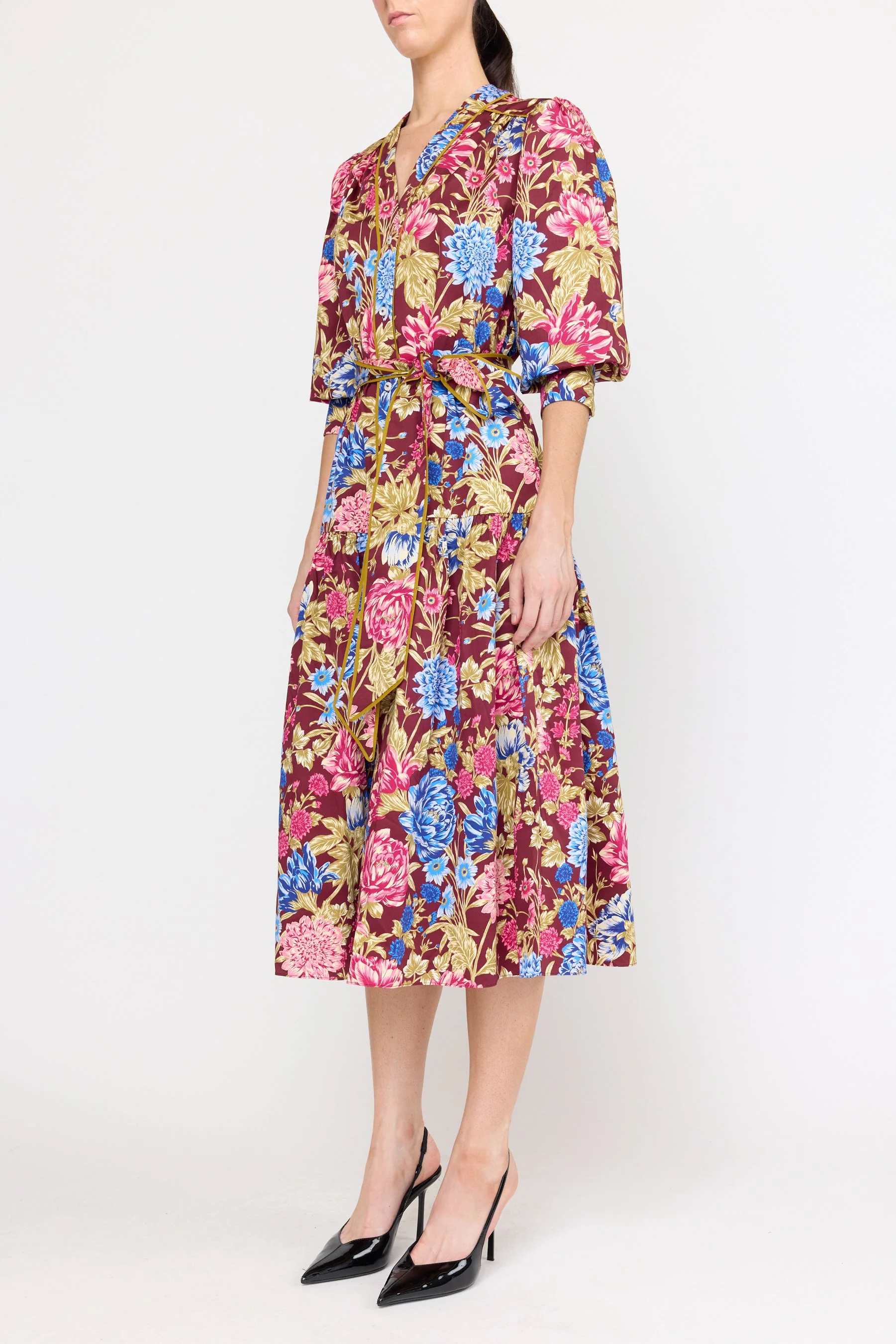 Layla Dress | Carmine Floral - Image 4