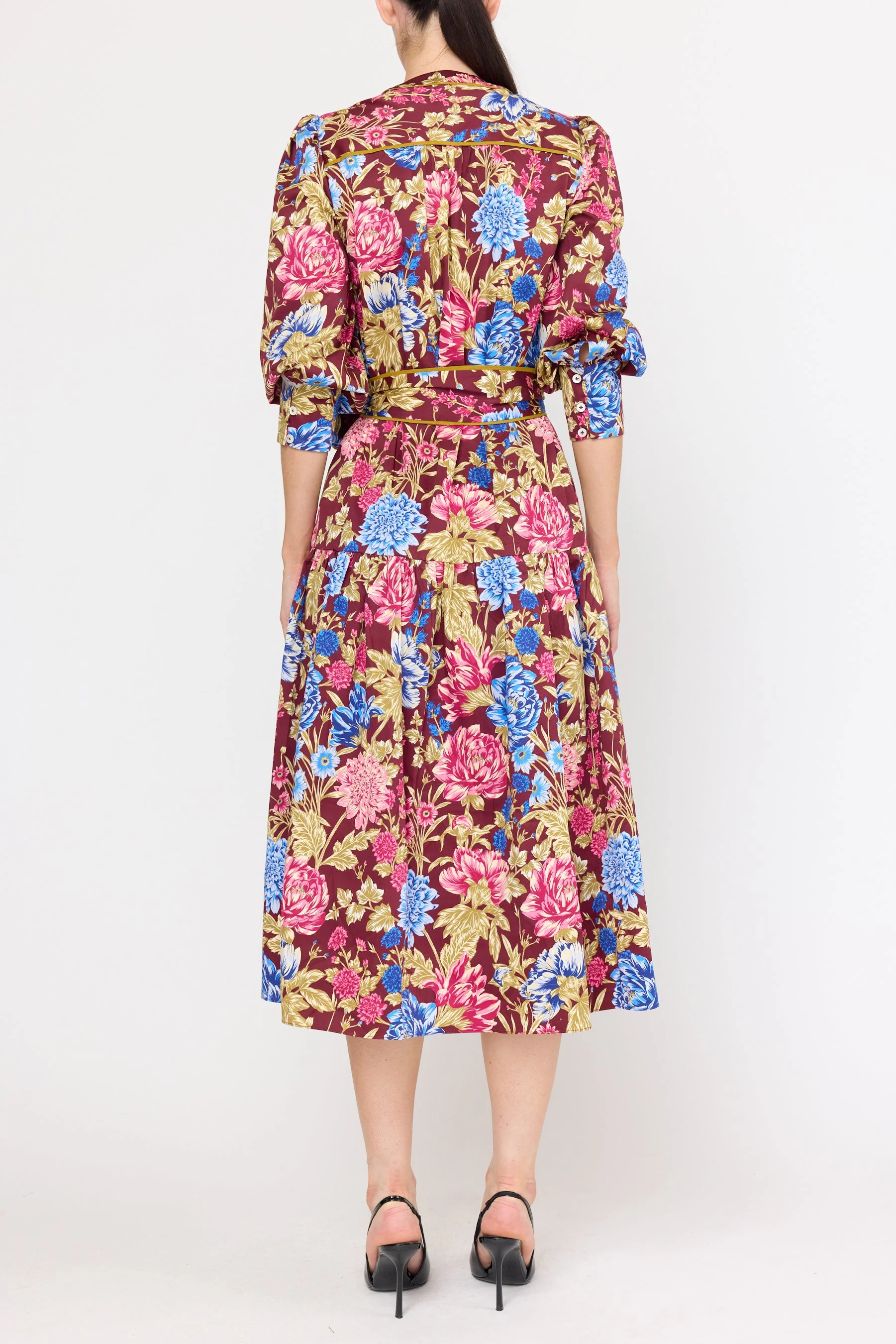 Layla Dress | Carmine Floral - Image 5