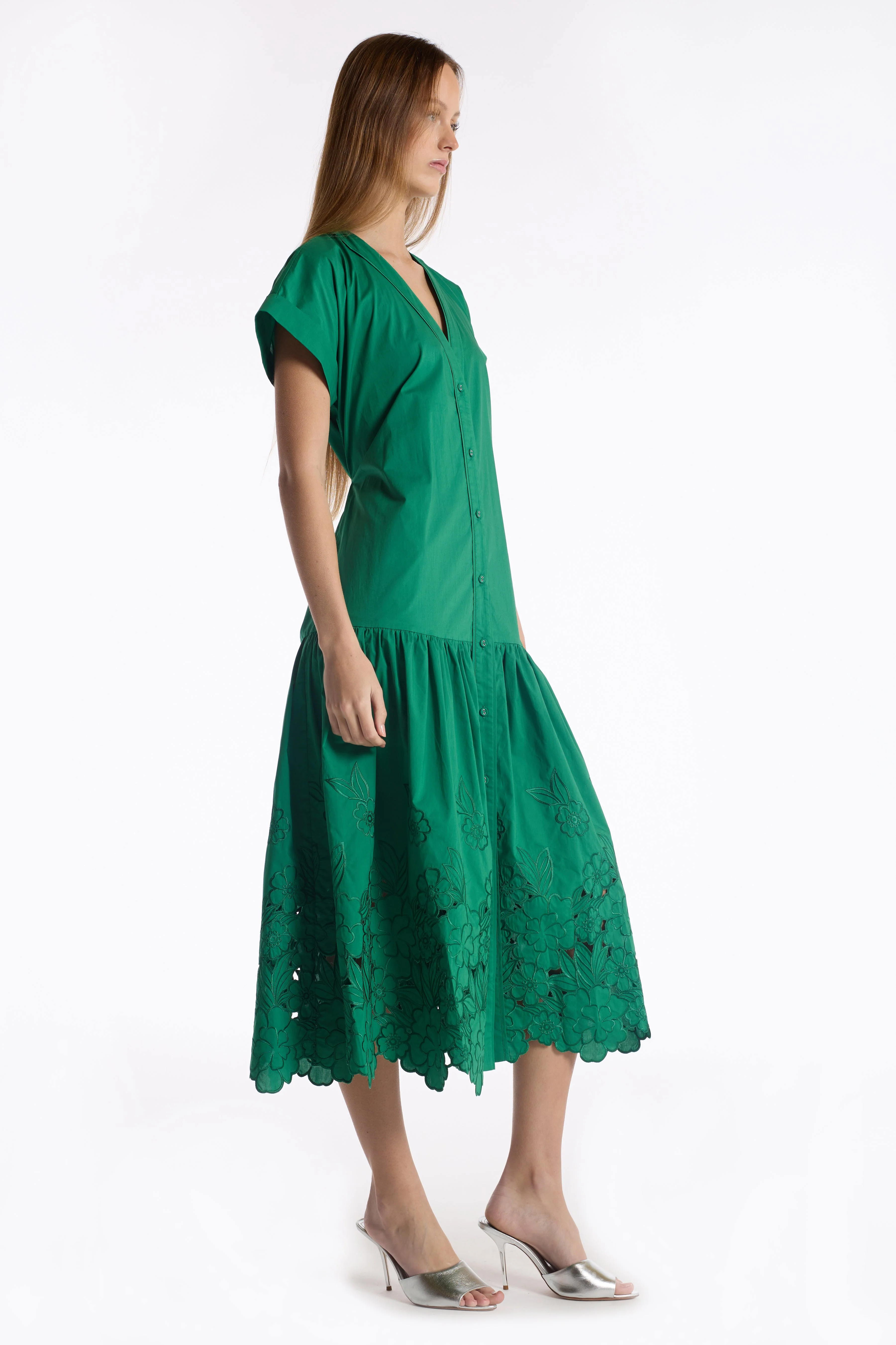 Marceline Dress | Kelly Green - Image 4