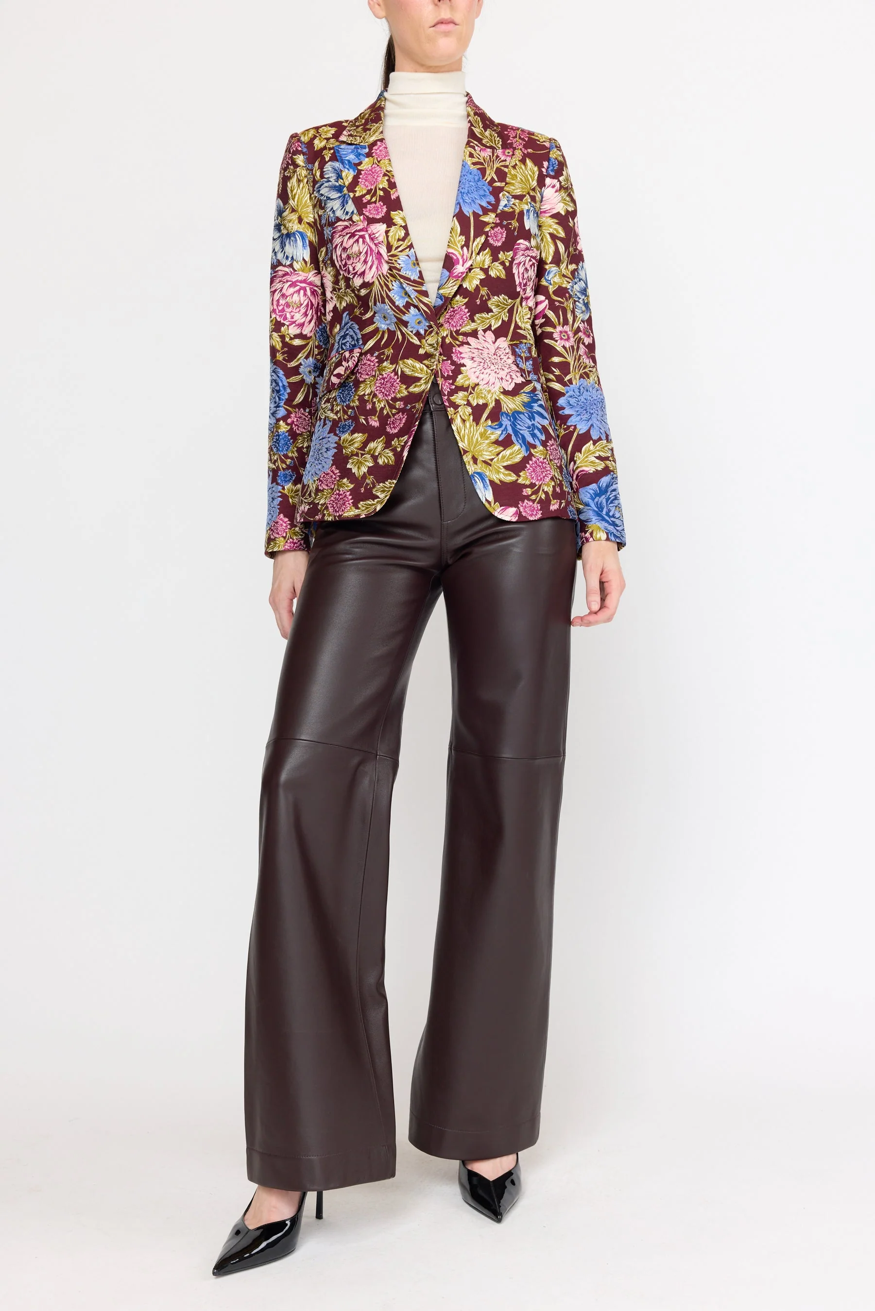Soraya Blazer | Carmine Floral - Image 2