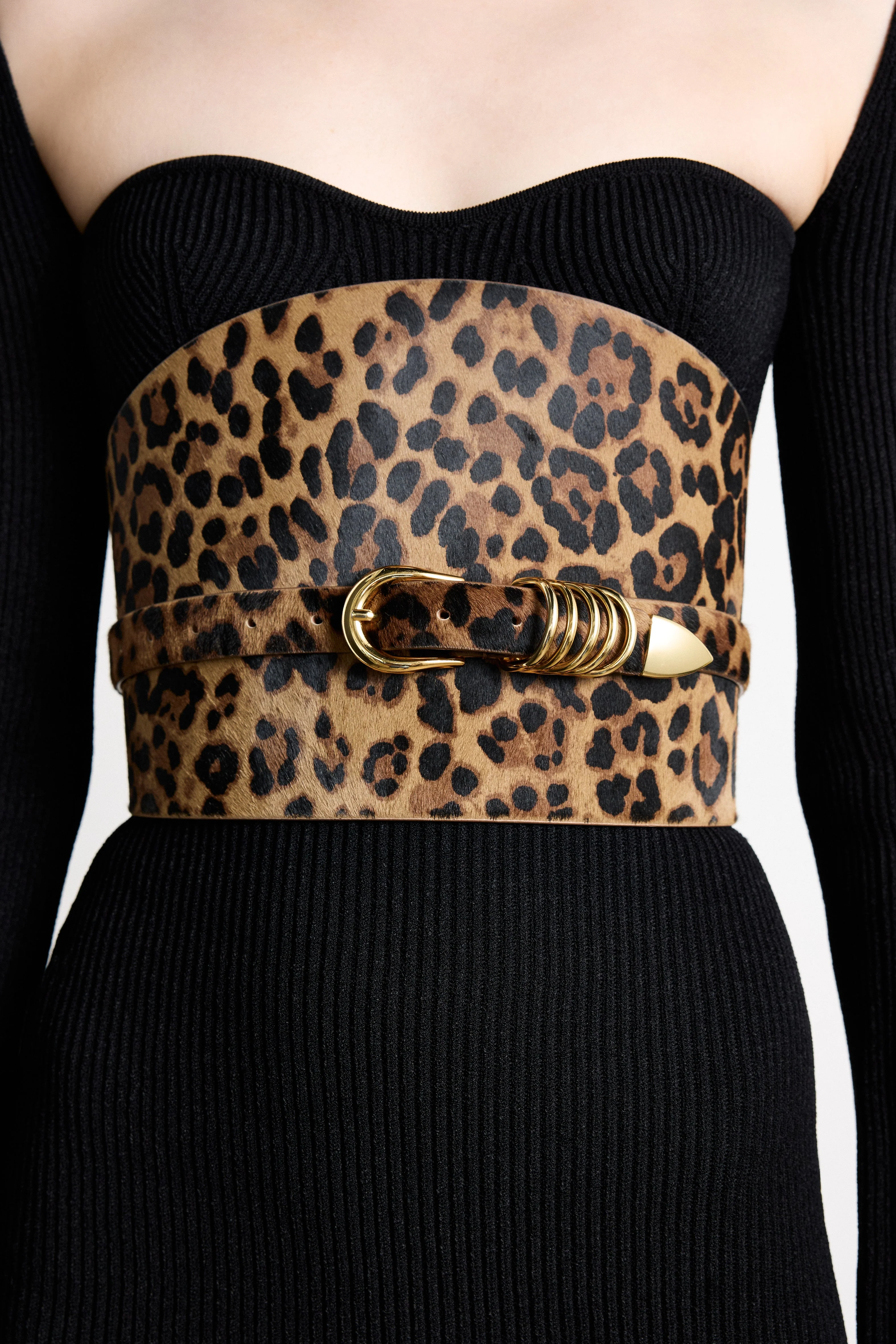 Bodice Belt Calf Hair Belt | Dark Jaguar & 24K Gold - Image 6