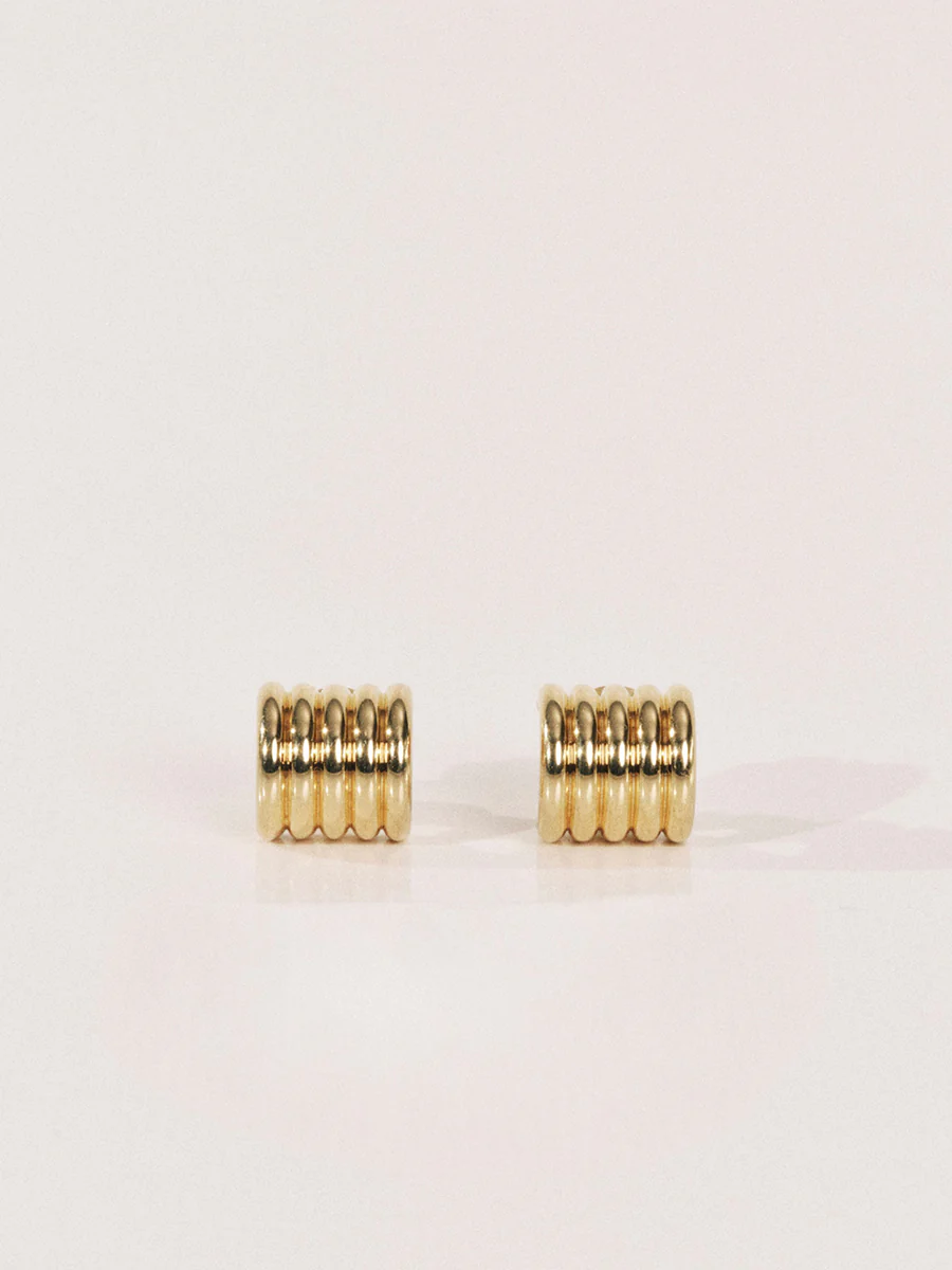 Hollyhock Earrings Small | Gold Vermeil