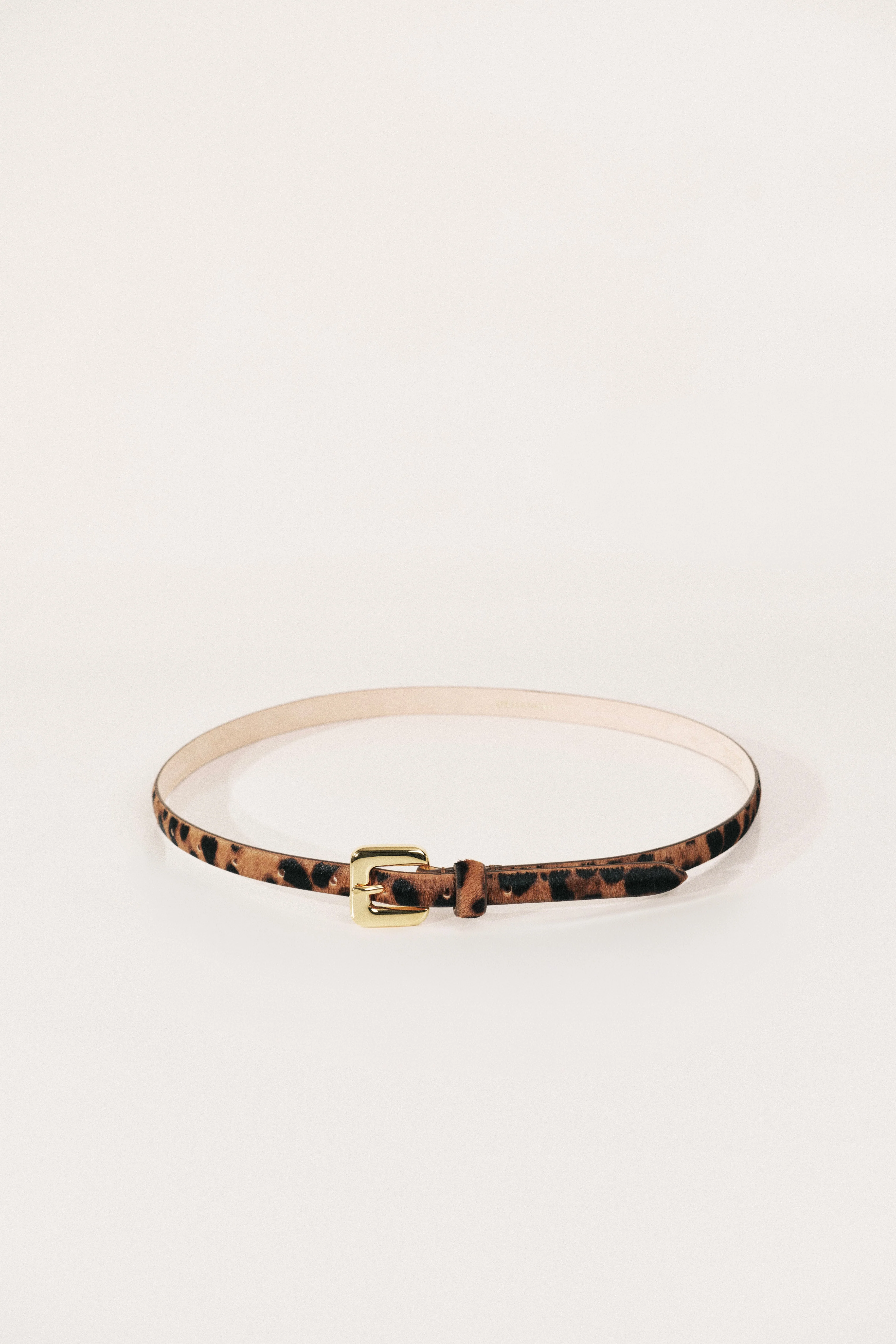 Mara Calf Hair Belt | Jaguar & 24K Gold - Image 3