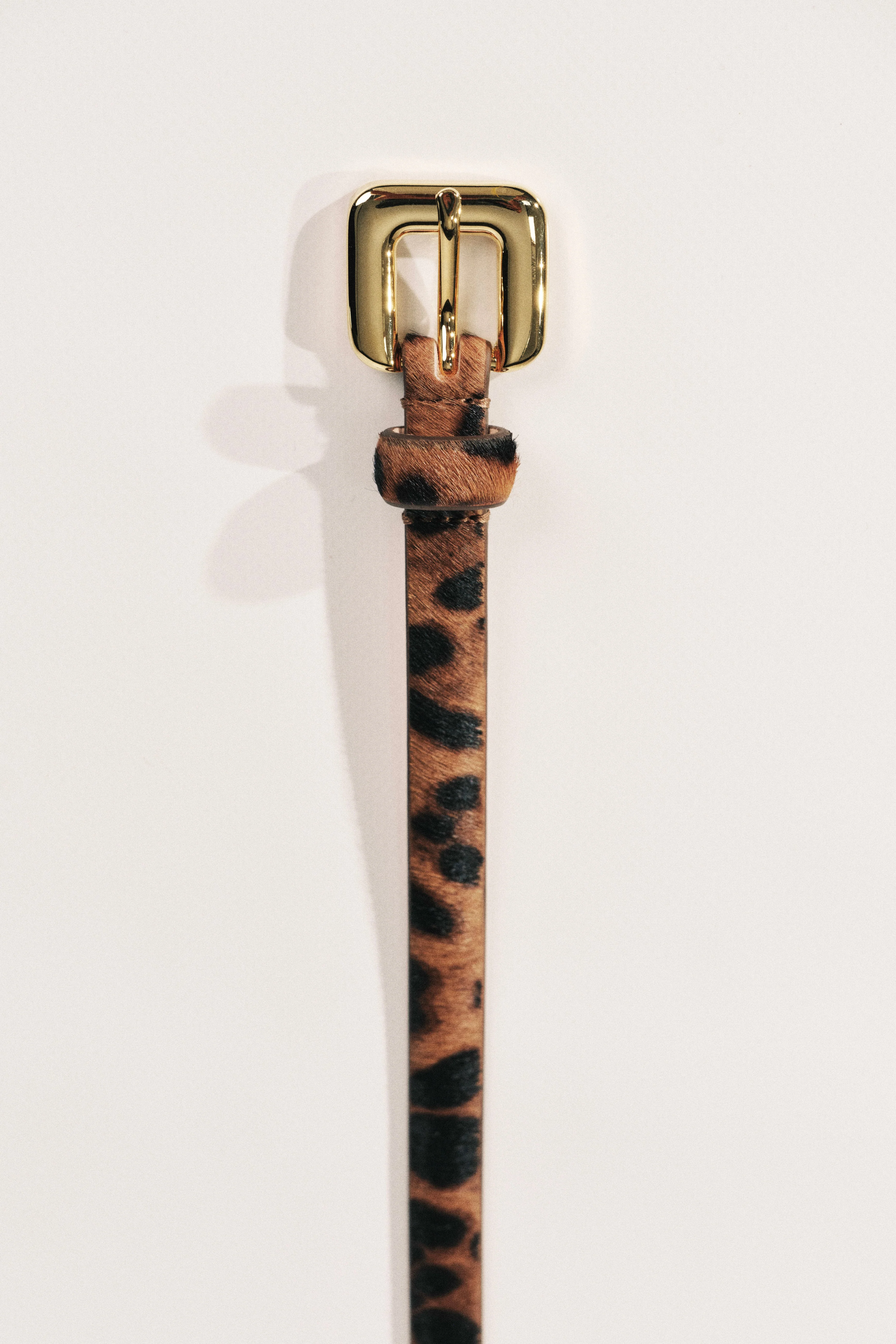 Mara Calf Hair Belt | Jaguar & 24K Gold - Image 4