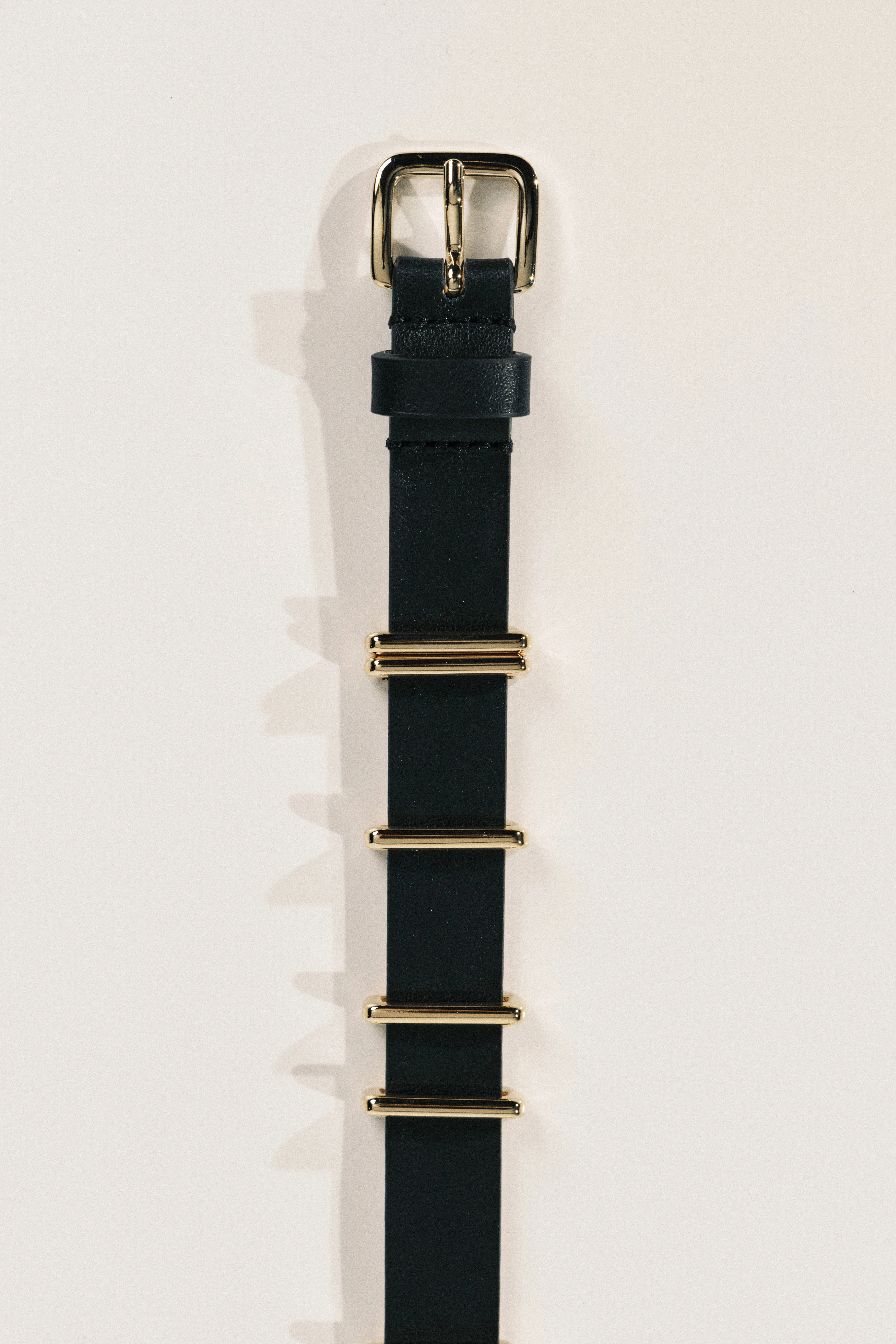 Richa Double Wrap Belt | Black & 24K Gold - Image 3