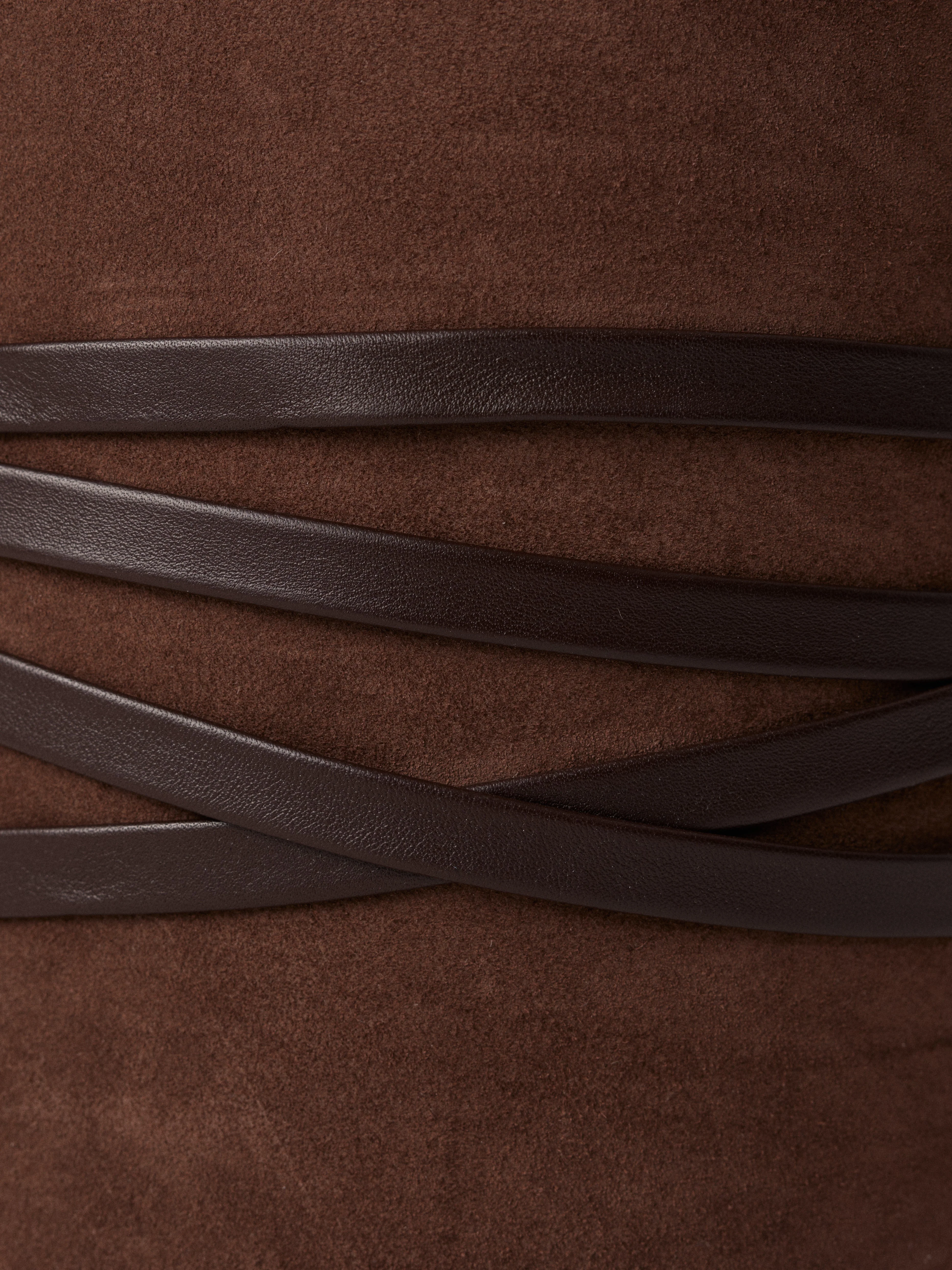 Undone Corset Suede Belt | Chocolate - Image 3
