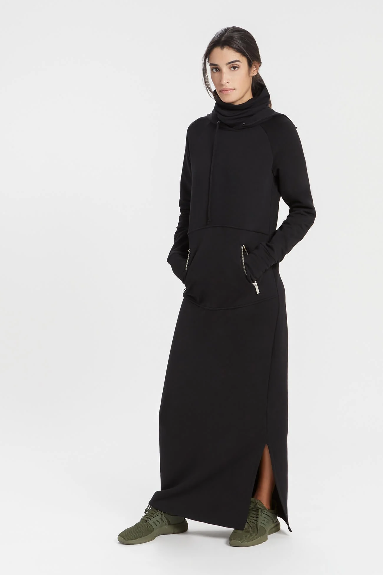 Elba Sweatshirt Dress | Olive - Image 15