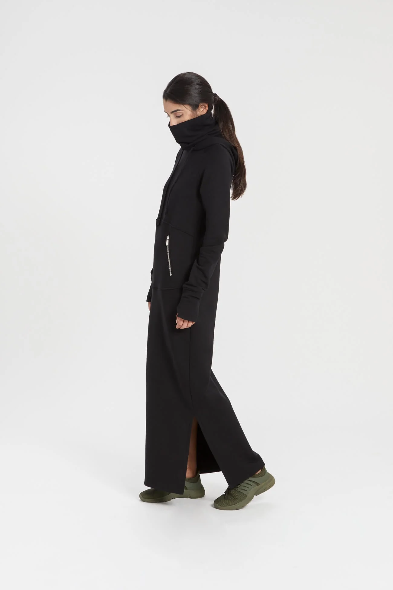 Elba Sweatshirt Dress | Olive - Image 18