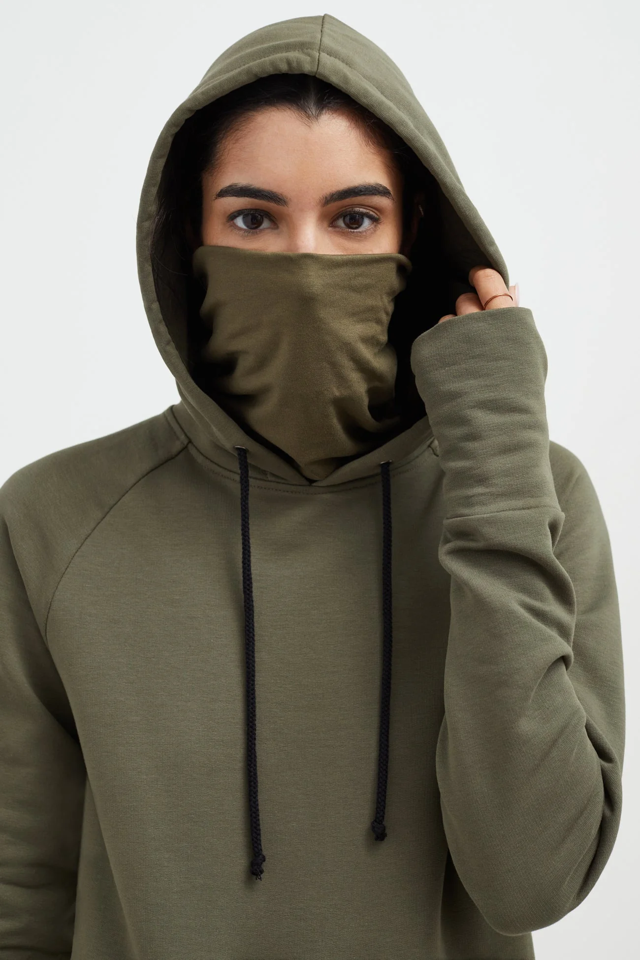 Elba Sweatshirt Dress | Olive - Image 2