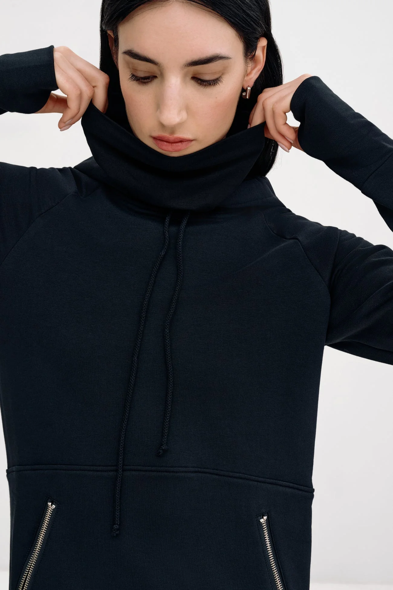 Elba Sweatshirt Dress | Olive - Image 9
