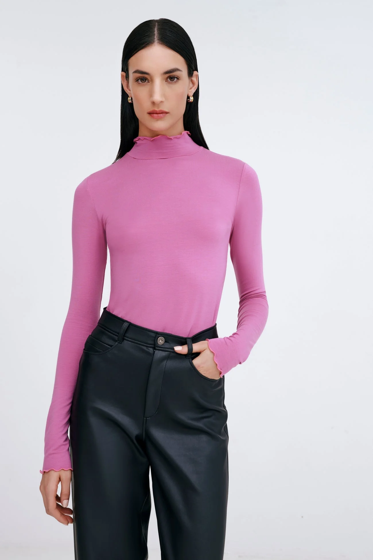 Forsythe Turtleneck | Hot Pink - Image 5
