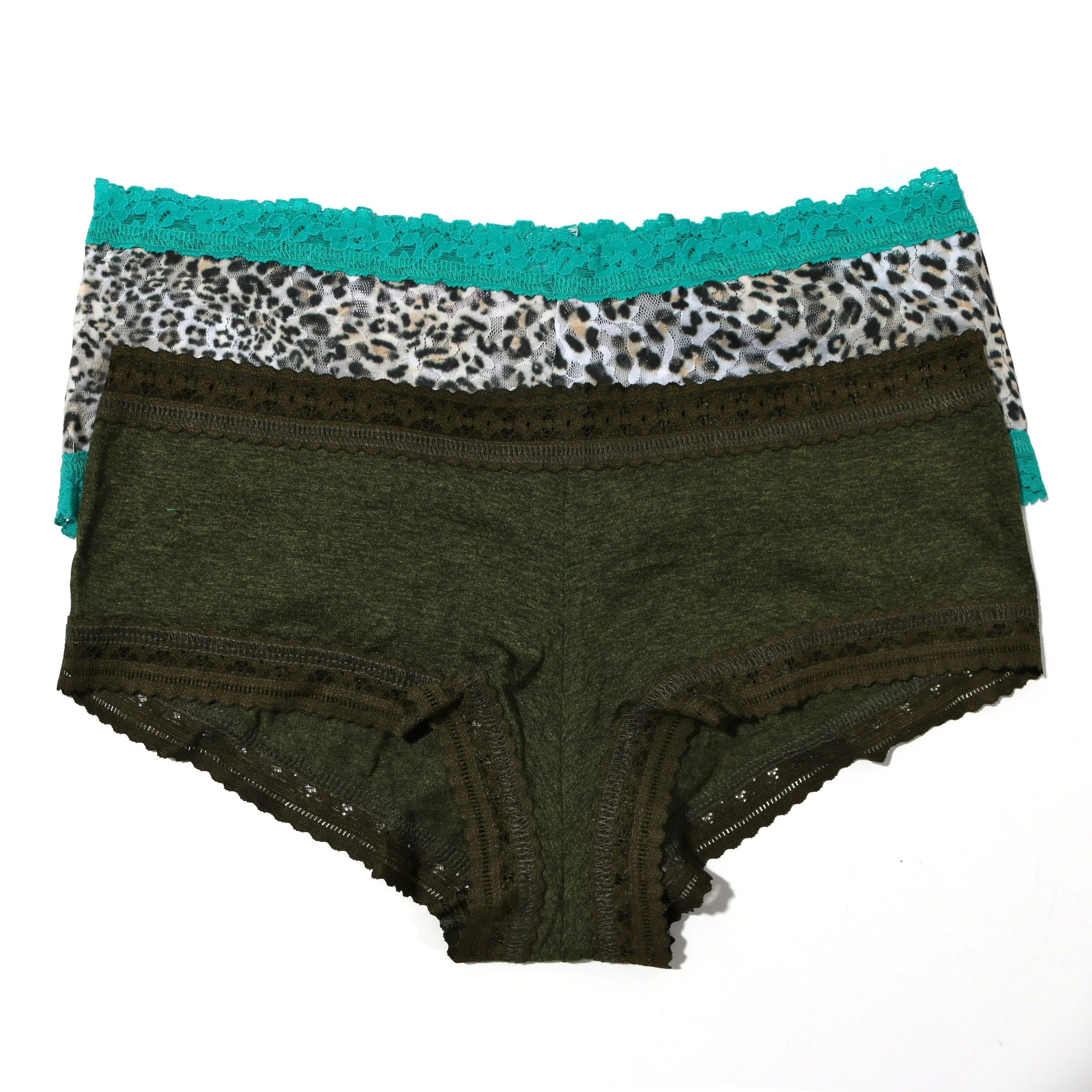2-Pack Boyshort | Jaguar/Vintage Turquoise | Rosemary Green