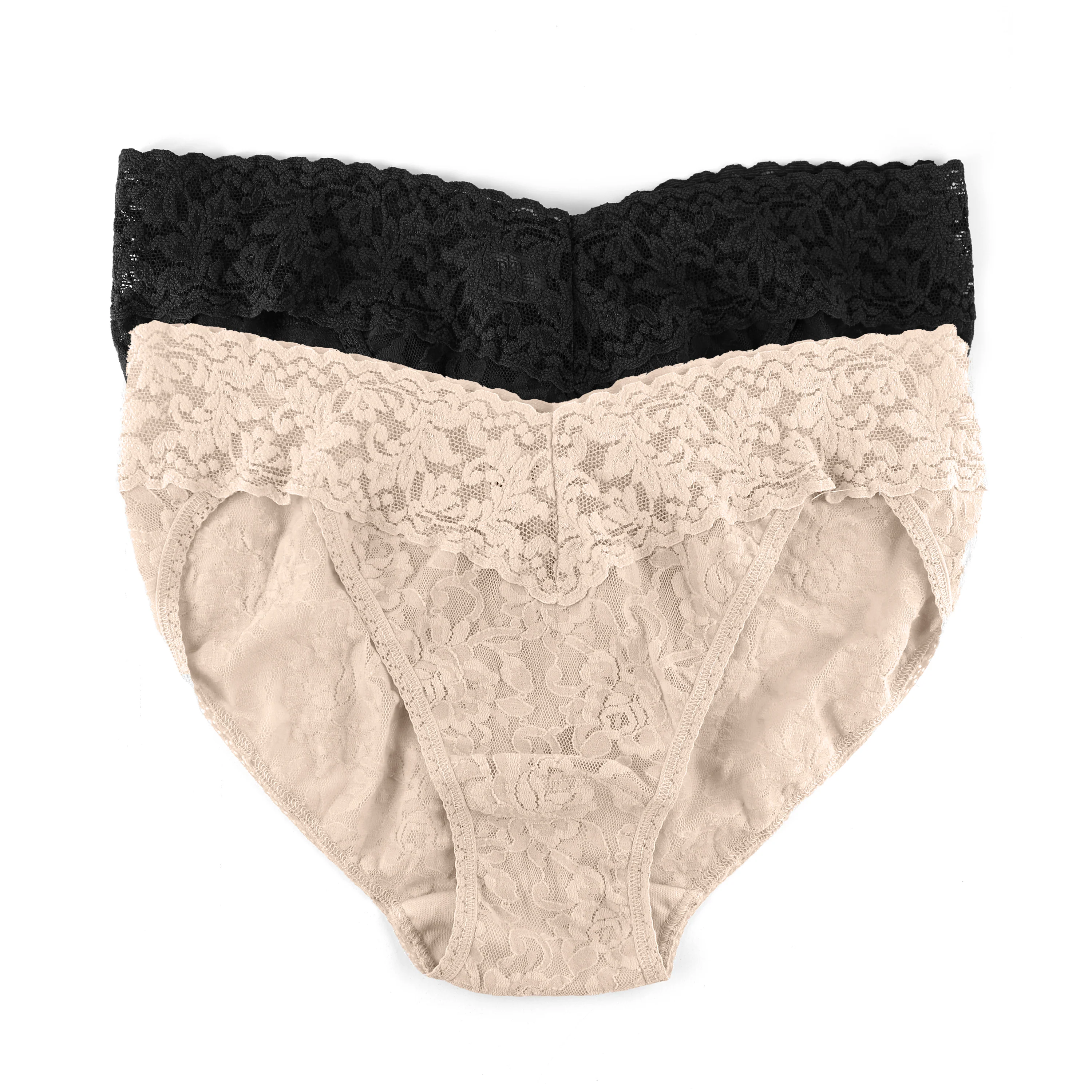 2-Pack Signature Lace V-Kini | Black-Chai