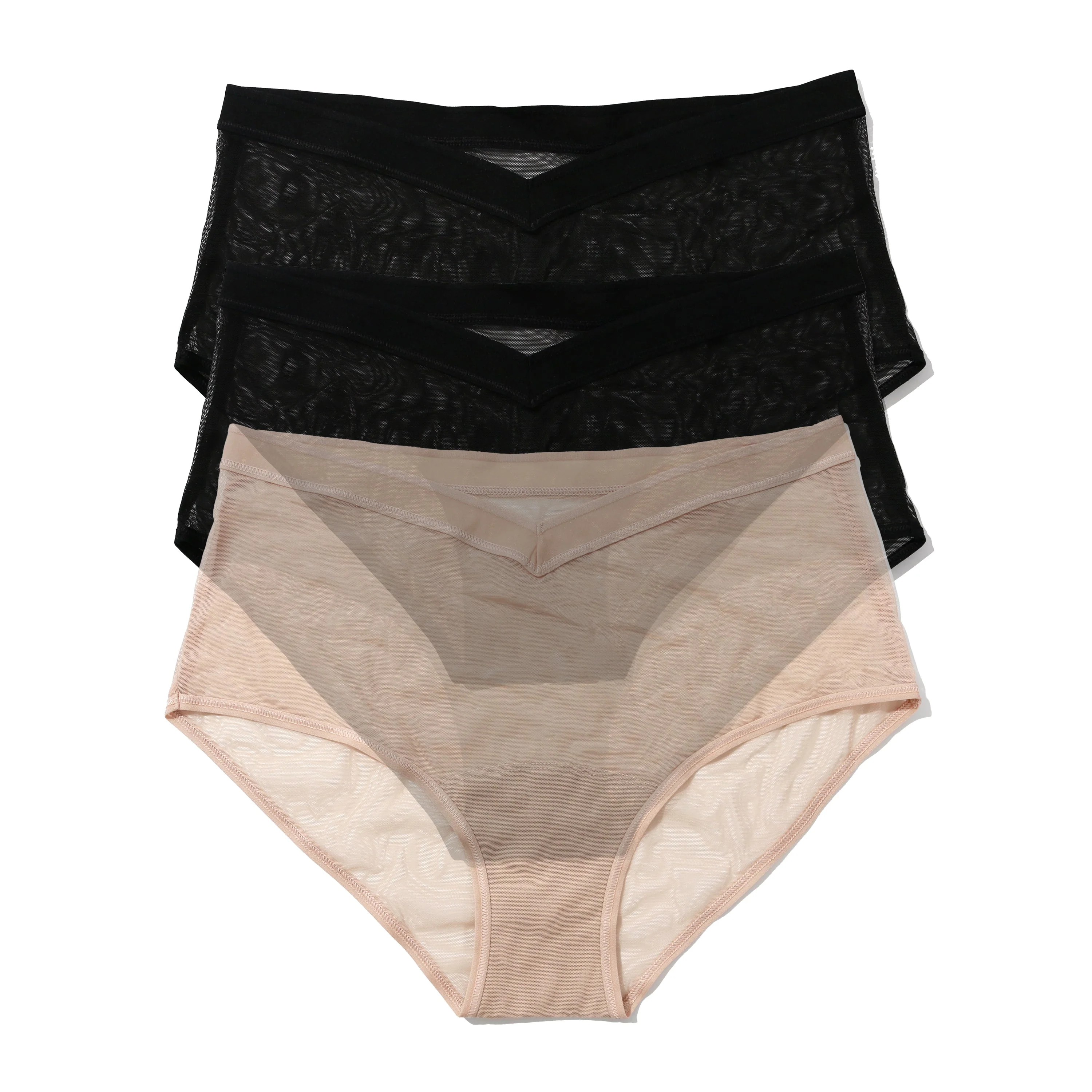 3-Pack Mesh Boyshort | Black/Black/Chai