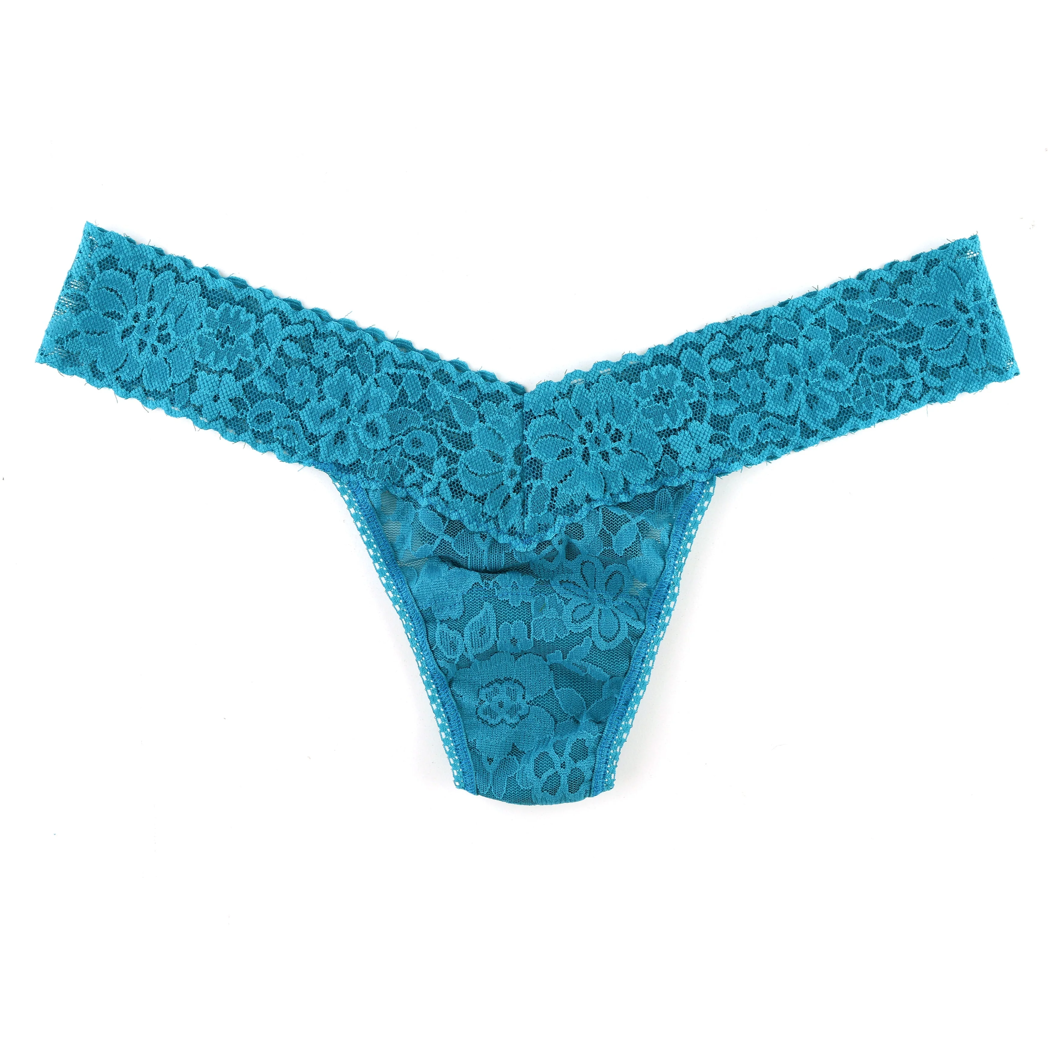 Daily Lace Low Rise Thong | Tidal Teal Blue - Image 2