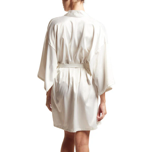 Luxe Satin Robe | Light Ivory - Image 4