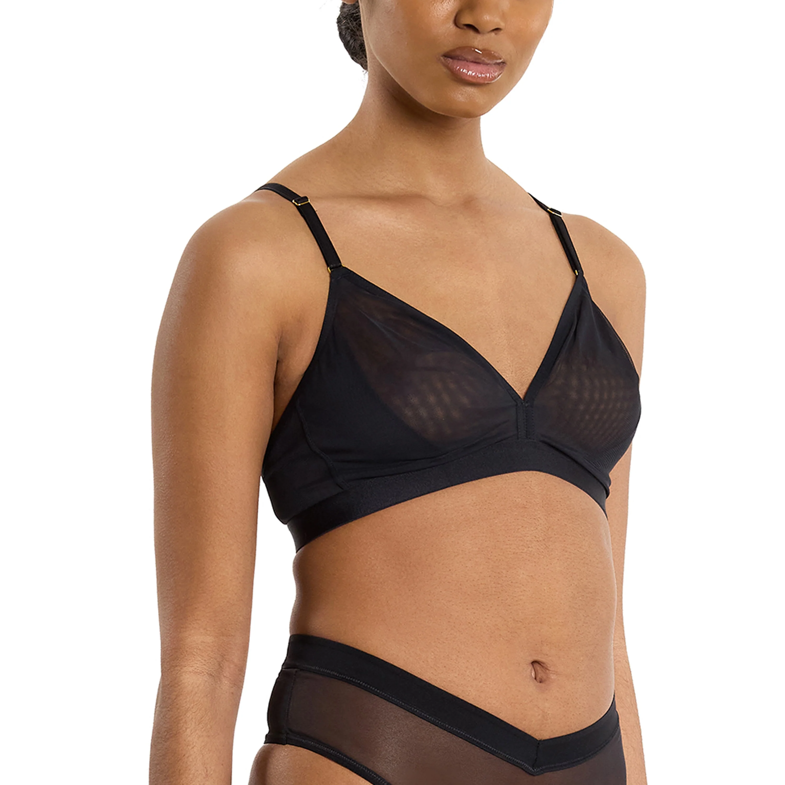 Mesh Triangle Bralette | Black - Image 3