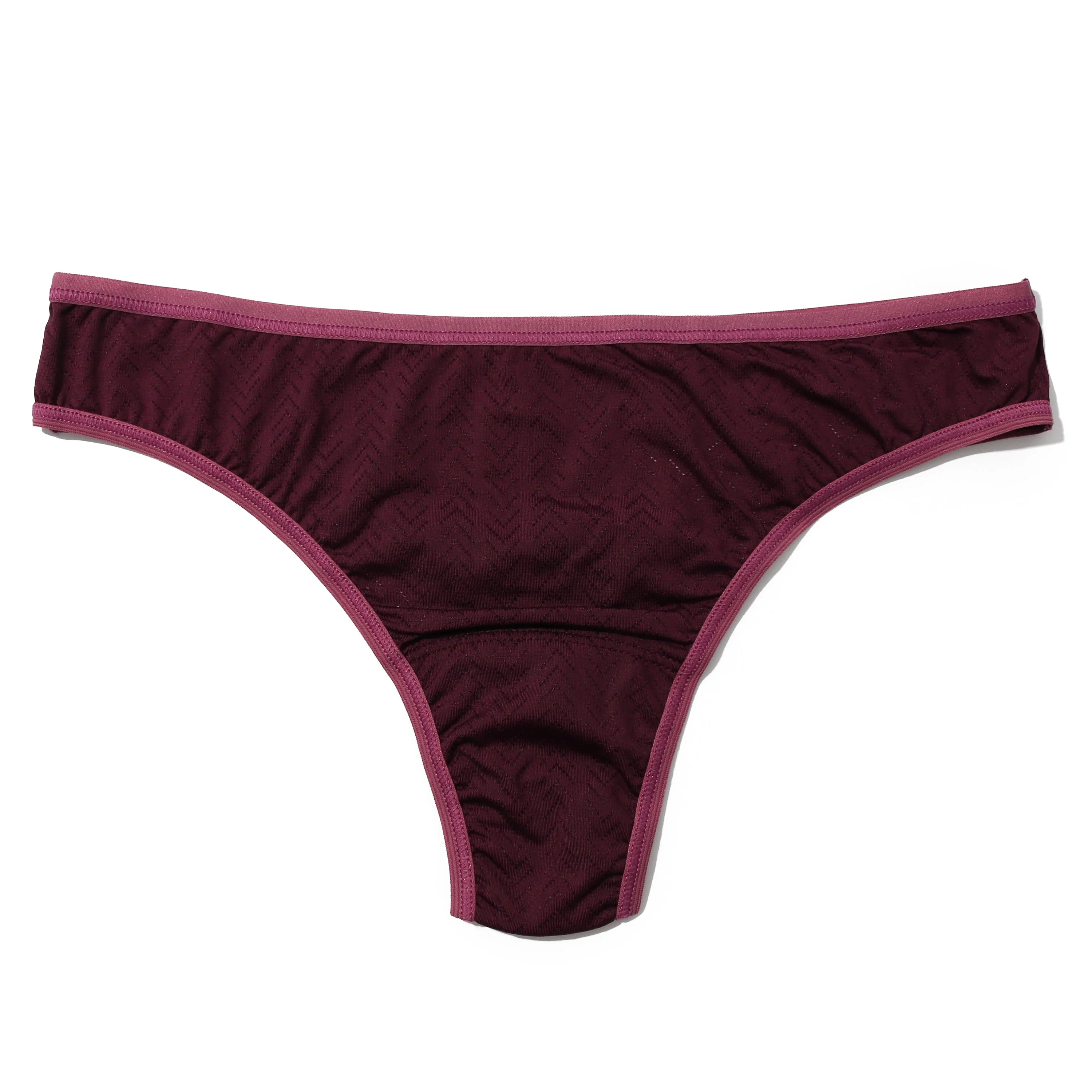MoveCalm Natural Rise Thong | Dreid Cherry/Damson Plum - Image 2
