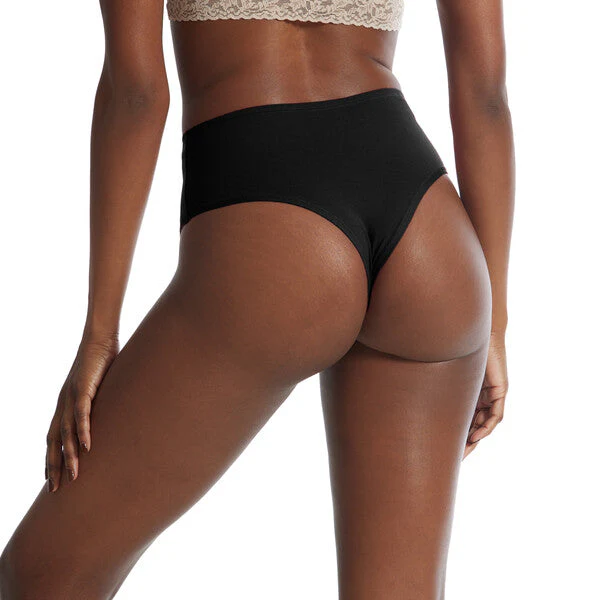 PlayStretch High Rise Thong | Black - Image 3