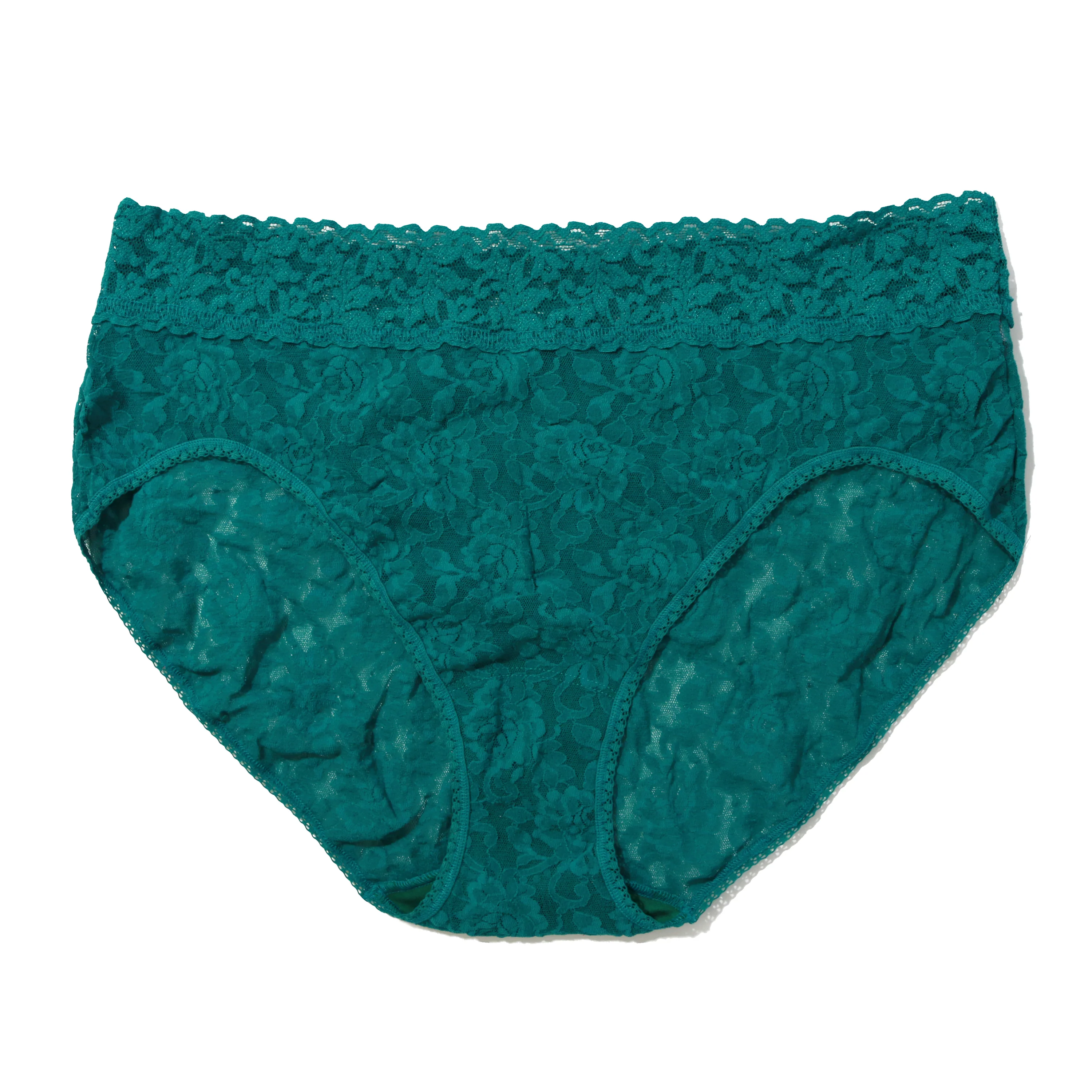 Plus Size Signature Lace French Brief | Northern Lights (Green)