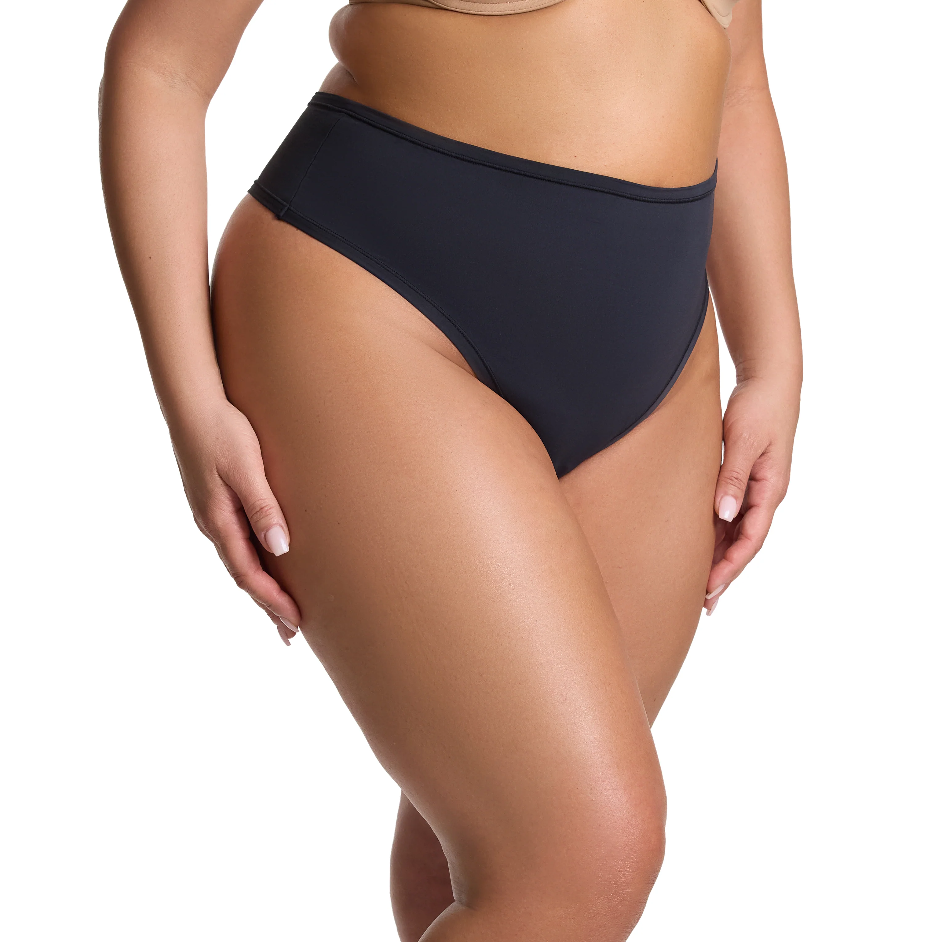 Plus Size YourFit One Size High Rise Thong | Black - Image 2