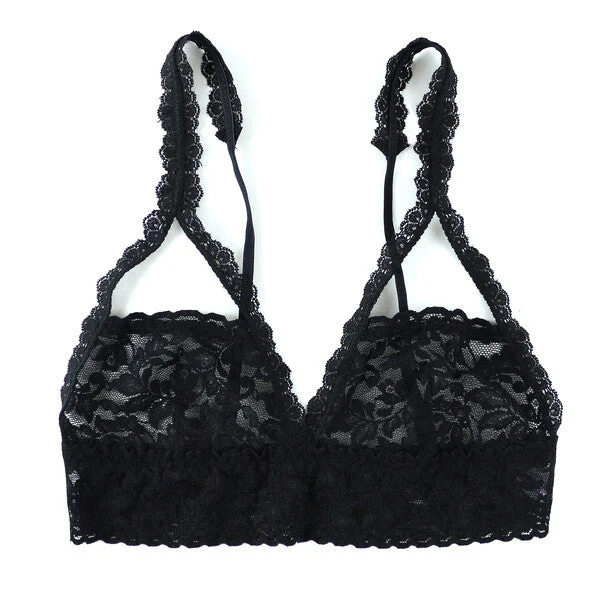 Retro Half-Cup Bralette | Black