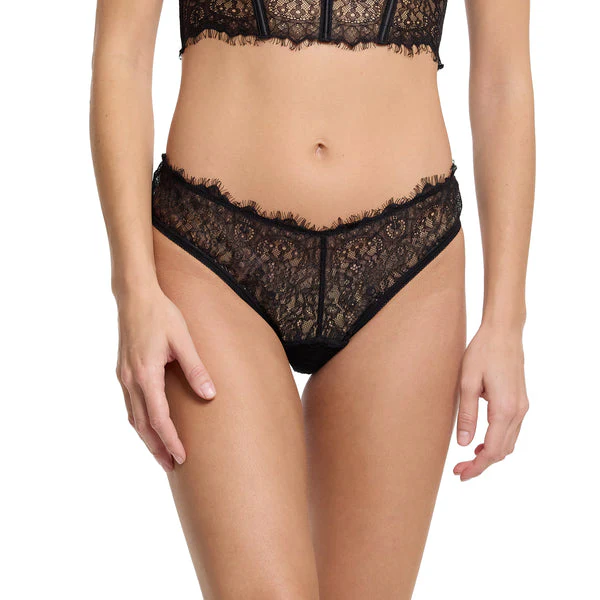 Sheer Seduction Natural Rise Thong | Black - Image 2