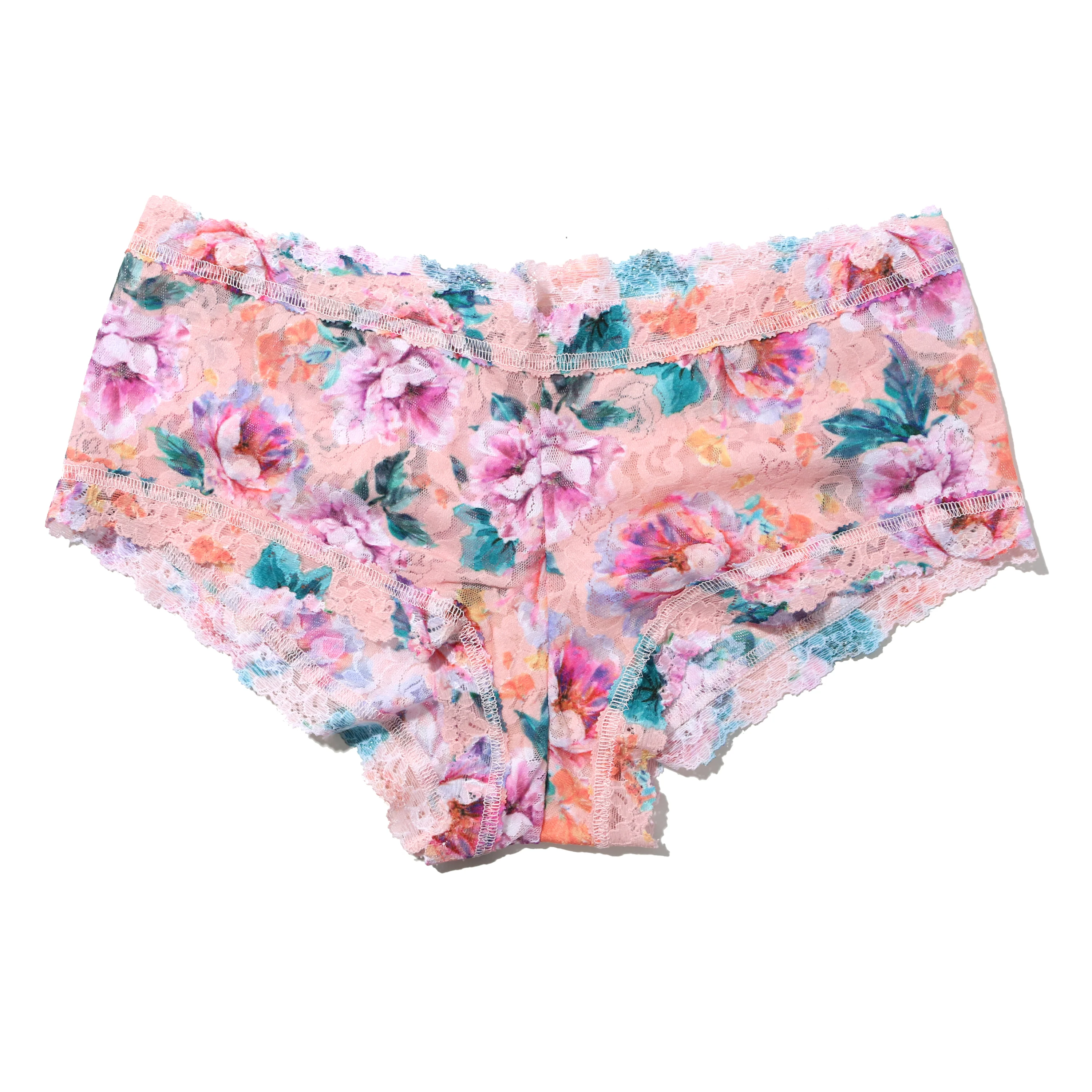 Signature Lace Boyshort | Buy Myself Flowers (Peach)