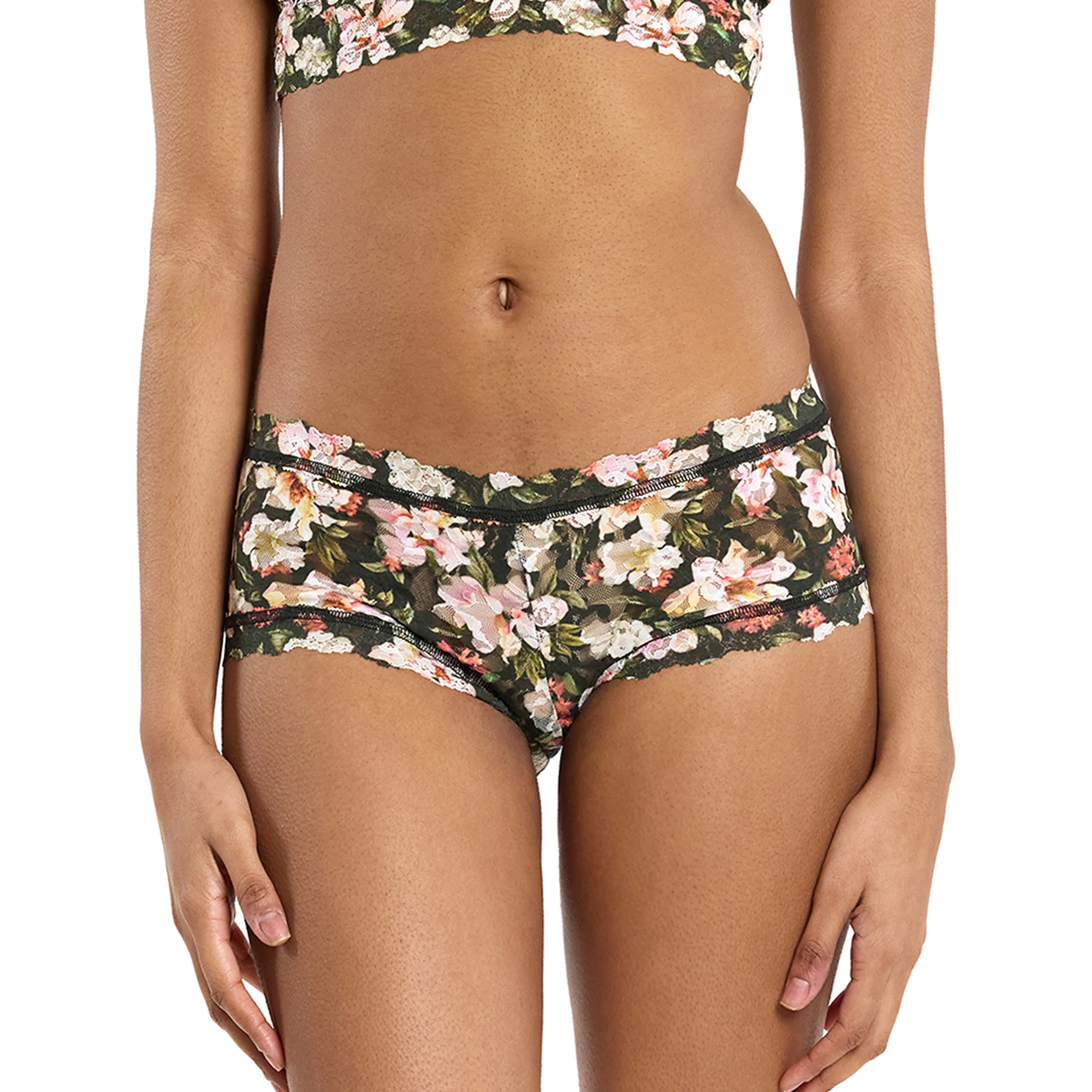 Signature Lace Boyshort | Dark Room Blooms (Black) - Image 3