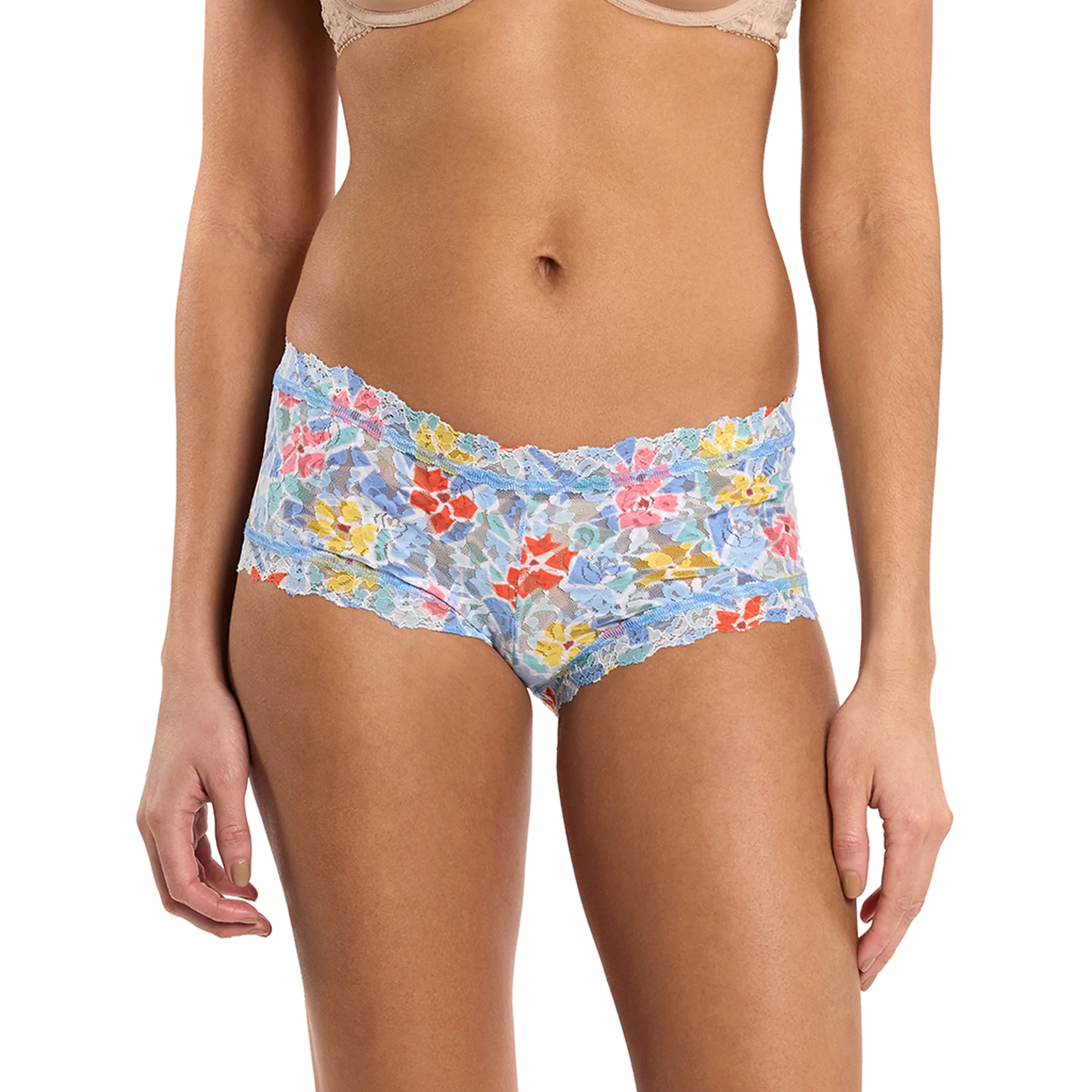 Signature Lace Boyshort | Floral Mosaic (White) - Image 3