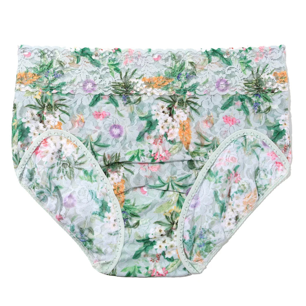 Signature Lace French Brief | Floriculture (Green)