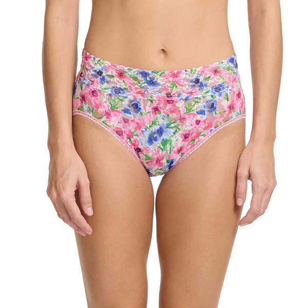 Signature Lace French Brief | Paint And Pour (White) - Image 2