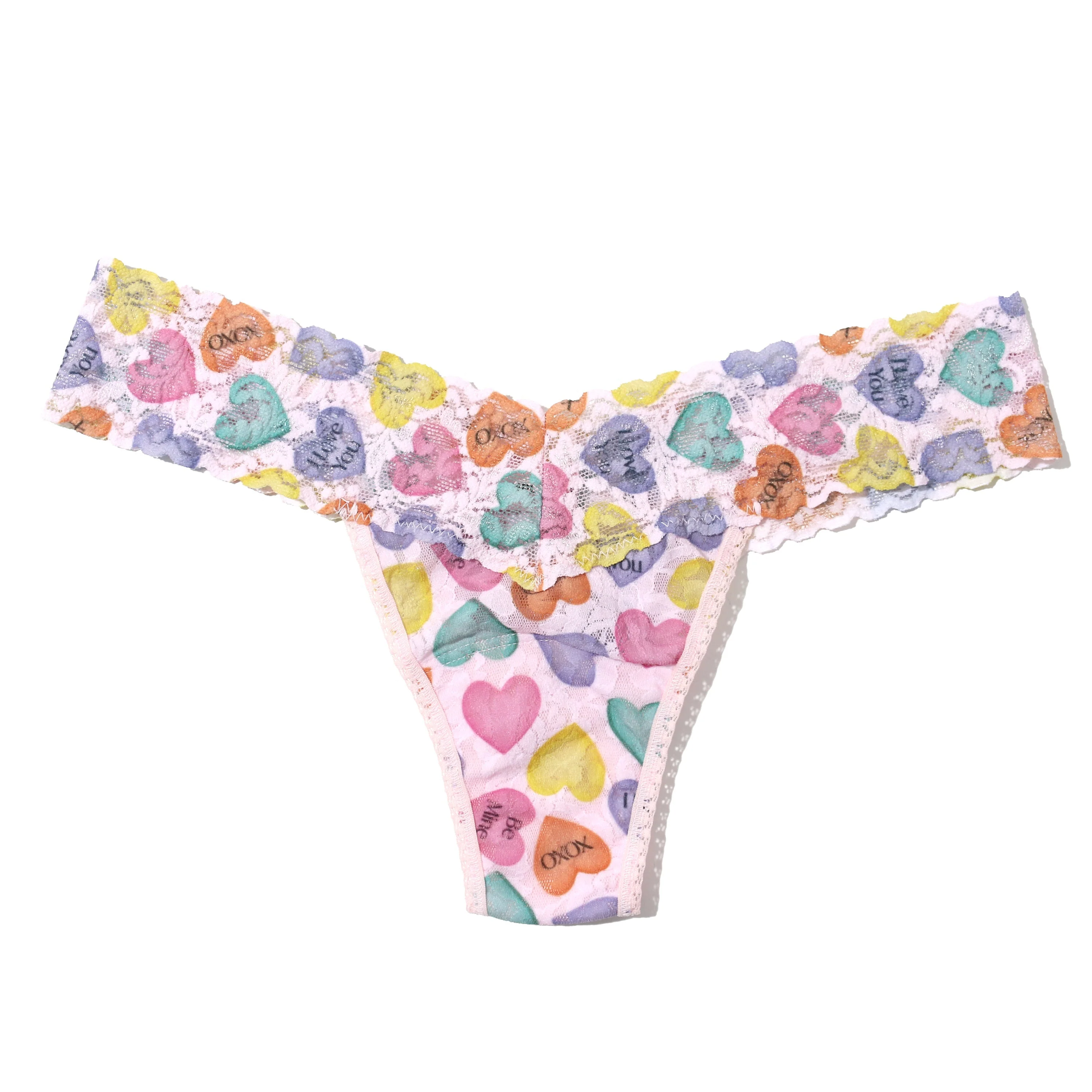Signature Lace Low Rise Thong | Be Mine Print - Image 2