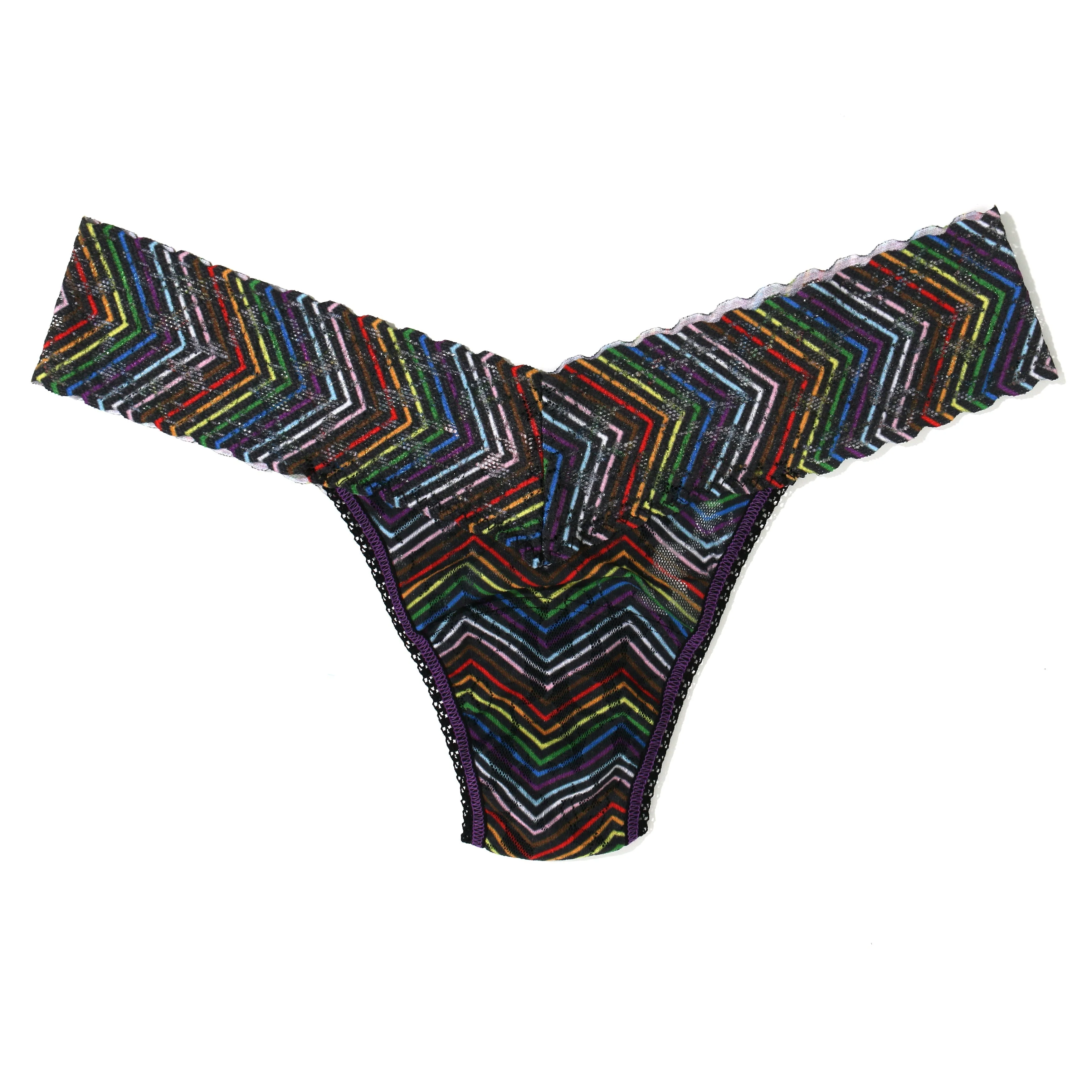 Signature Lace Low Rise Thong | Up All Night - Image 2