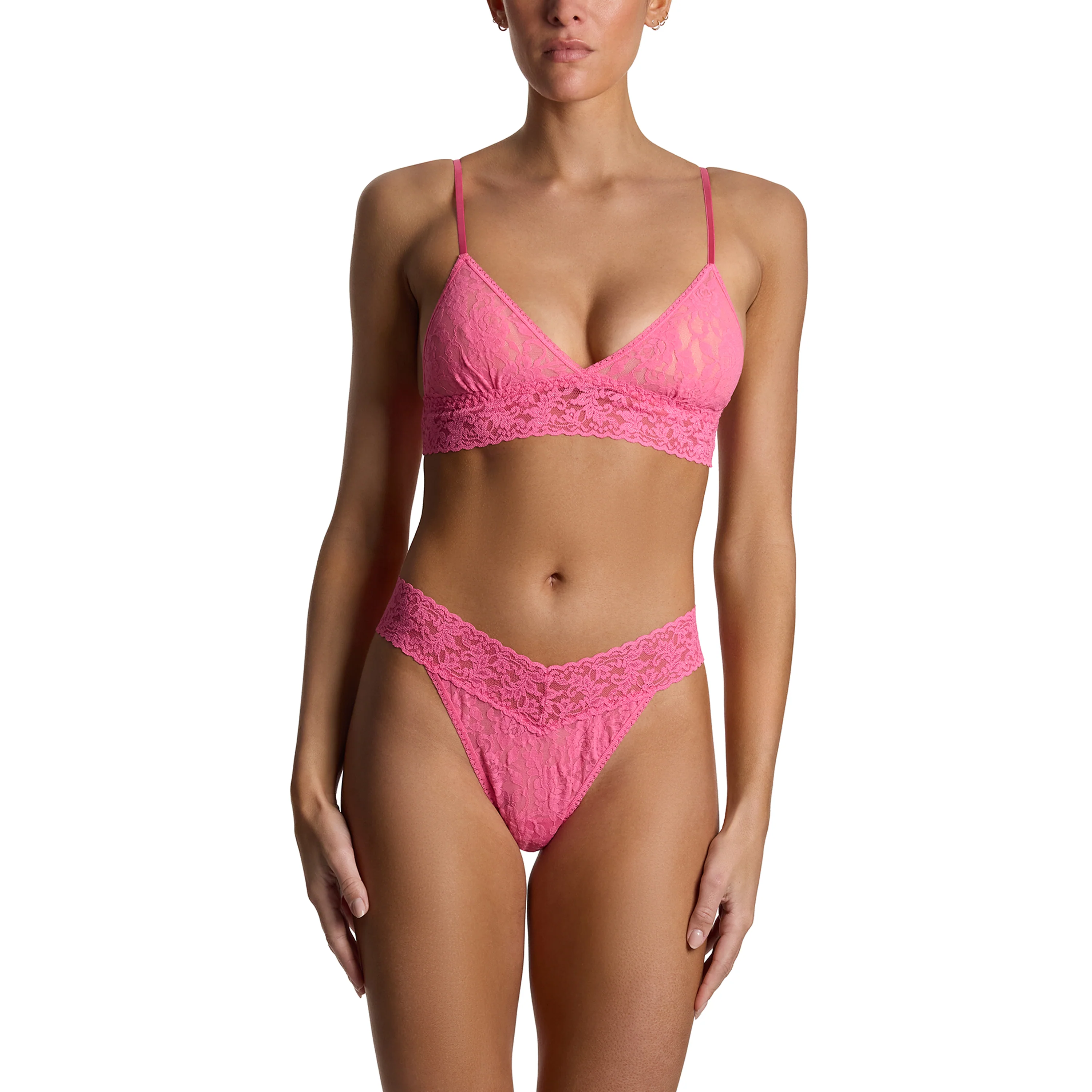 Signature Lace Padded Bralette | Amused (Pink) - Image 2
