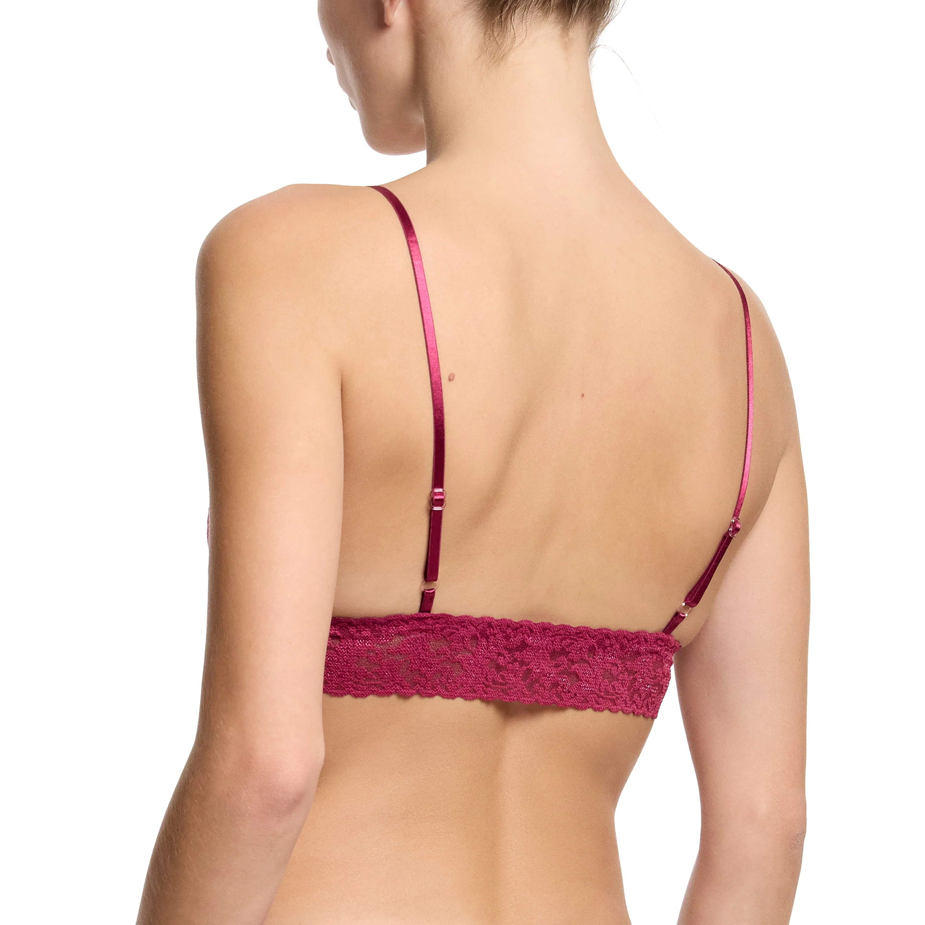 Signature Lace Padded Bralette | Merlot (Red) - Image 4