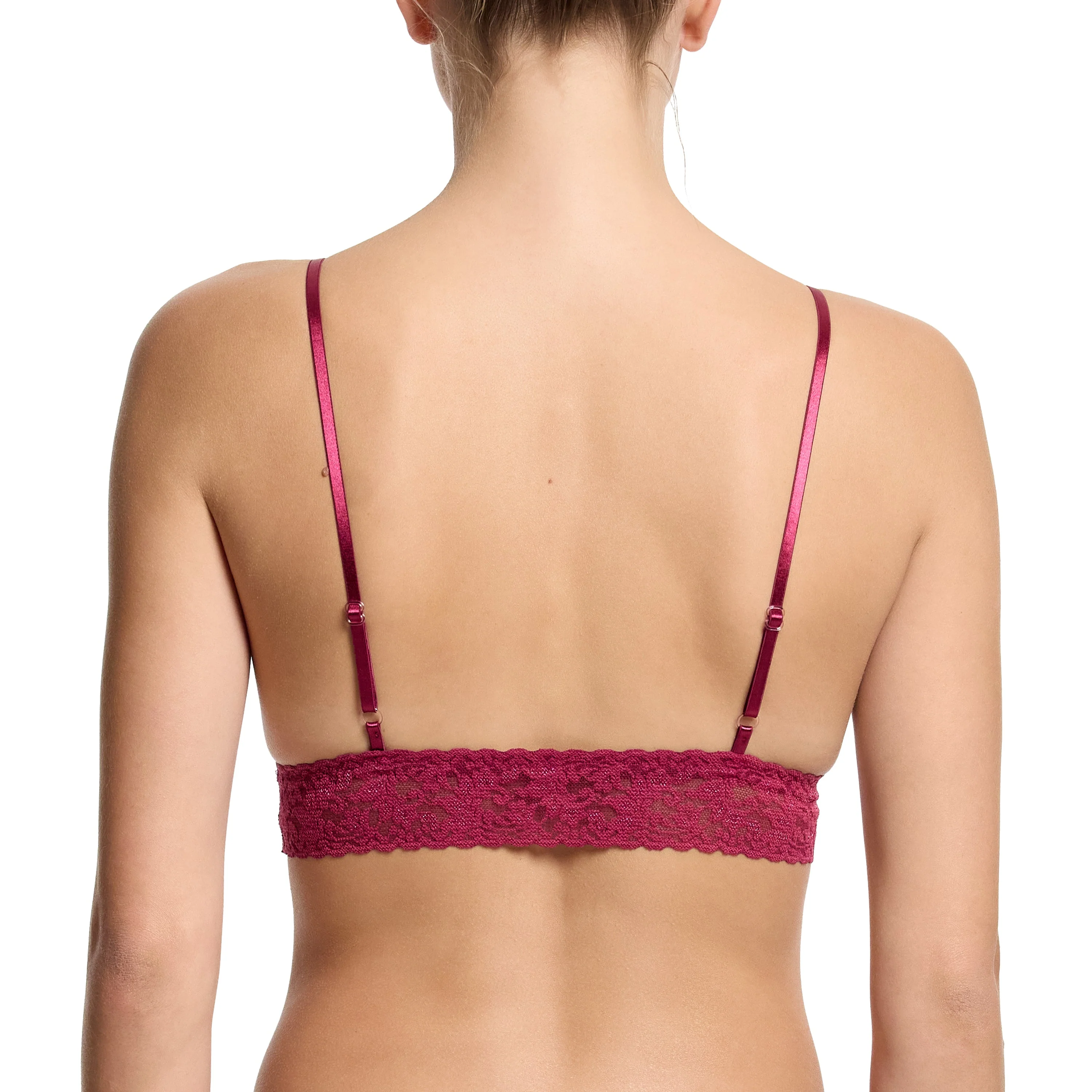 Signature Lace Padded Bralette | Merlot (Red) - Image 5